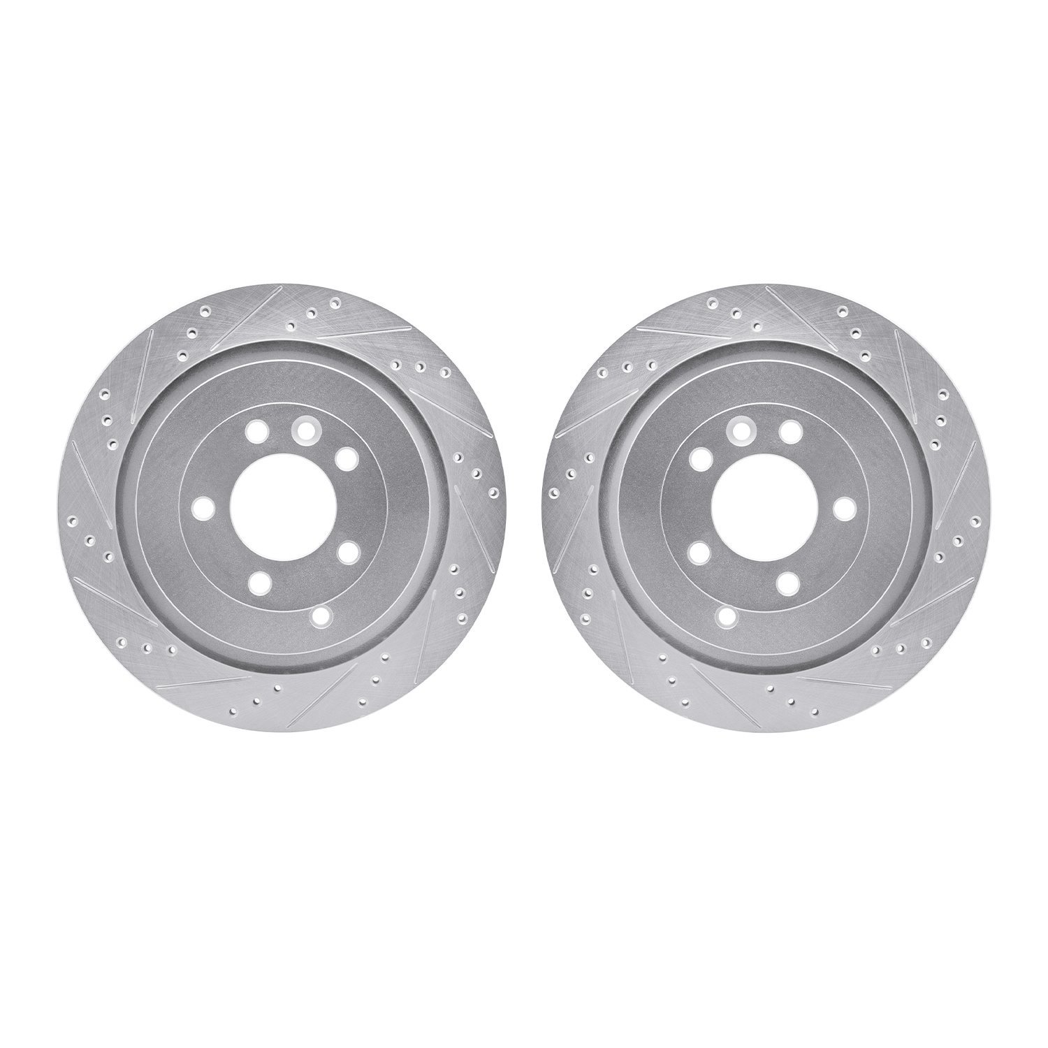Drilled/Slotted Brake Rotors [Silver], 2005-2016 Land Rover
