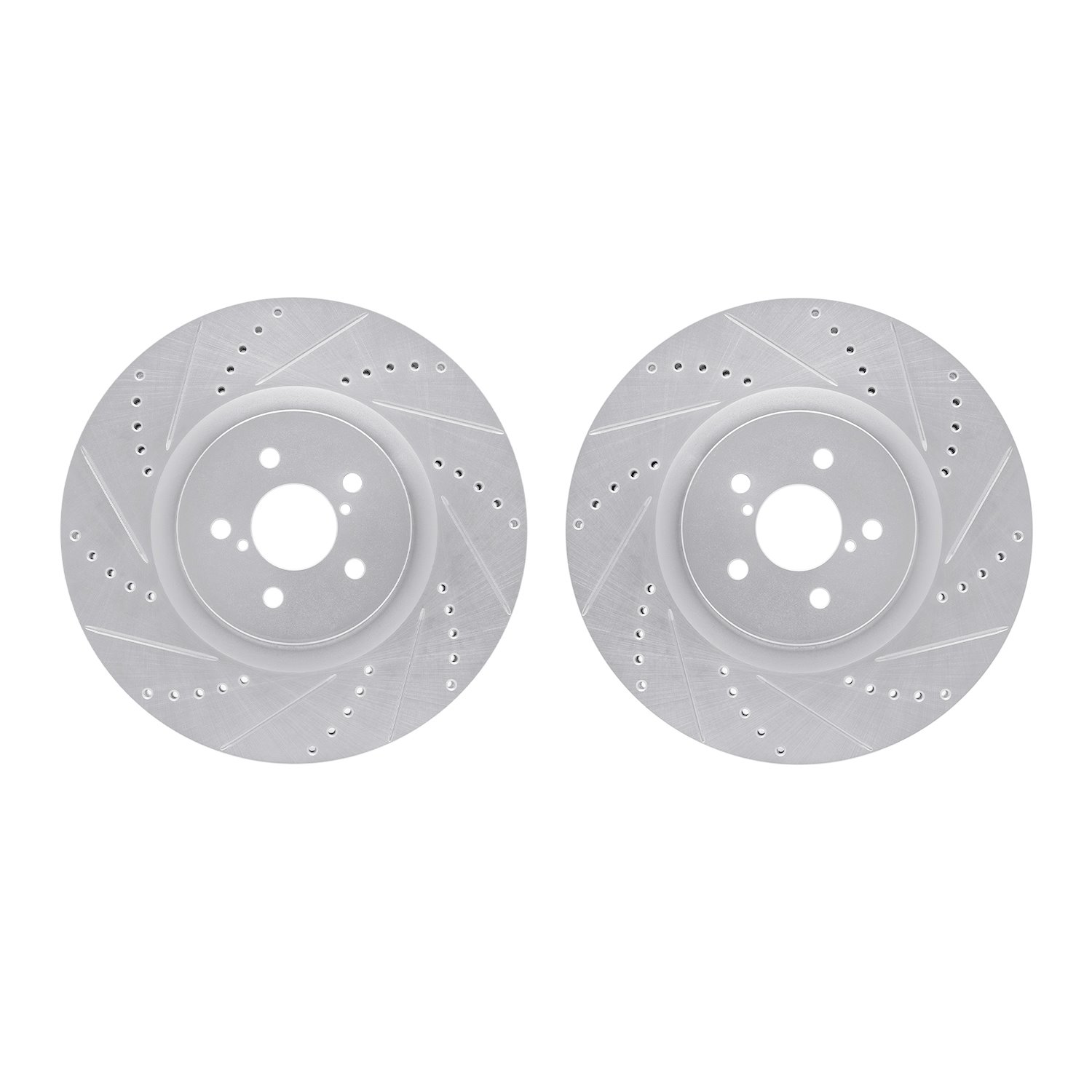 Drilled/Slotted Brake Rotors [Silver], 2003-2020 Multiple