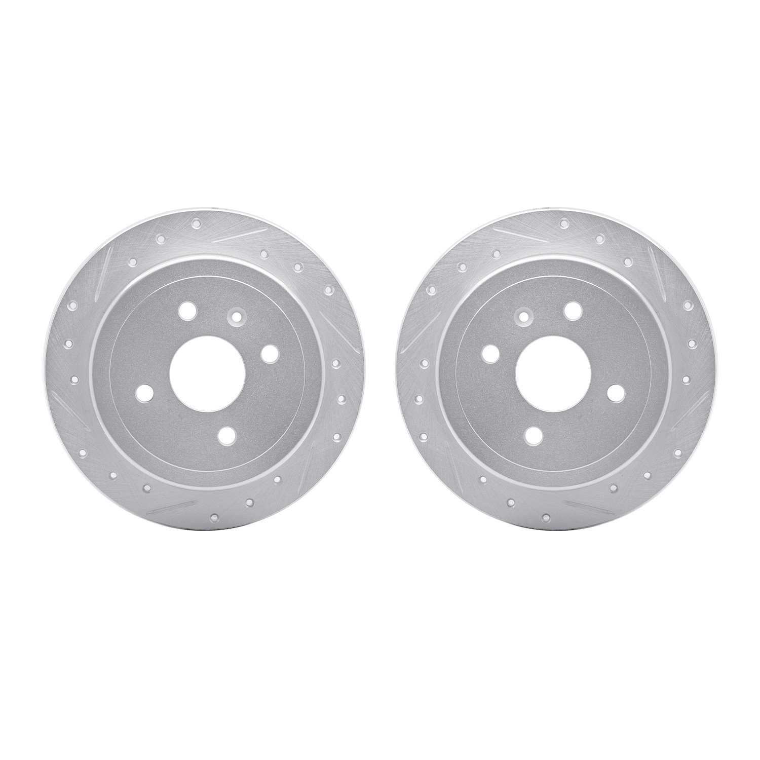 Drilled/Slotted Brake Rotors [Silver], 1999-2002 GM