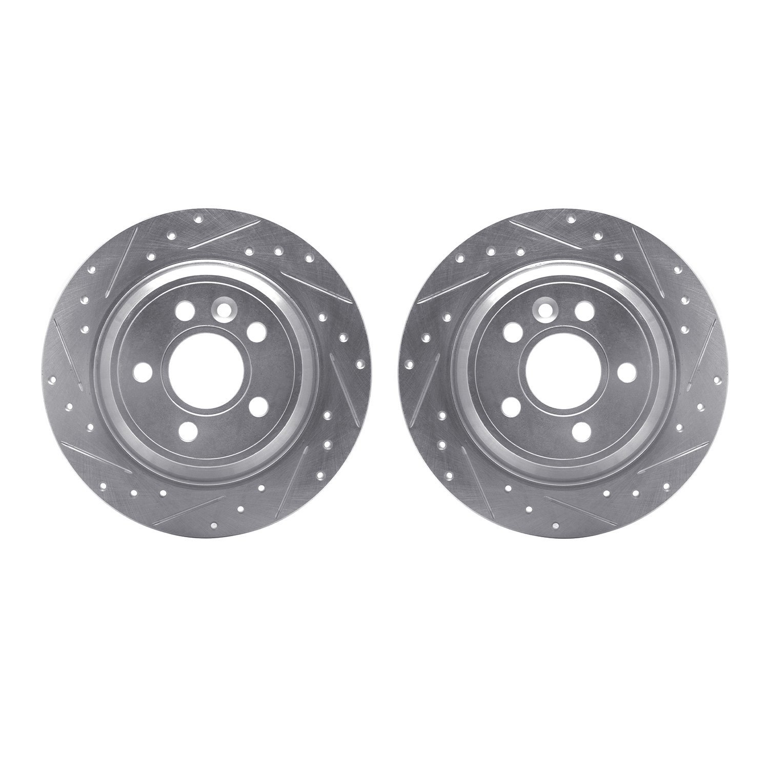 Drilled/Slotted Brake Rotors [Silver], 2007-2010 Volvo