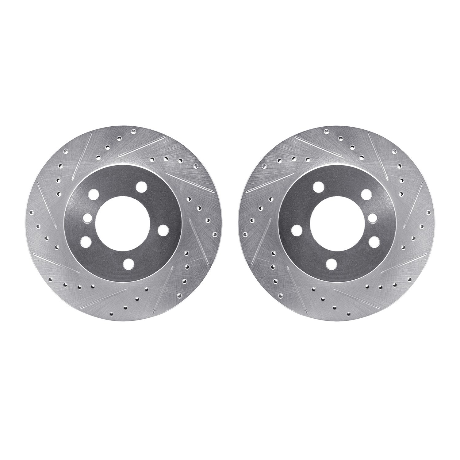 Drilled/Slotted Brake Rotors [Silver], 1999-2008 BMW