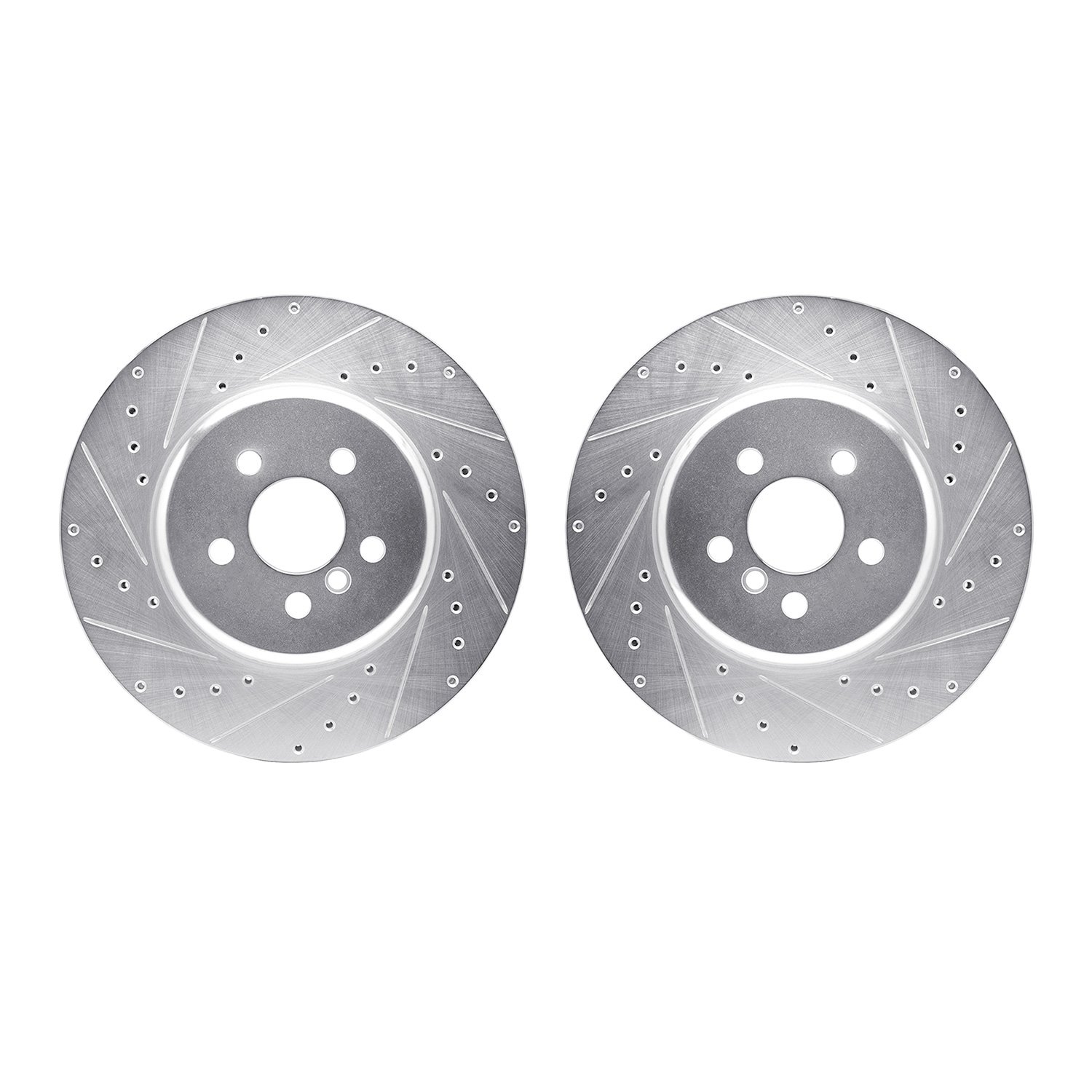 7002-31030 Drilled/Slotted Brake Rotors [Silver], Fits Select BMW, Position: Front