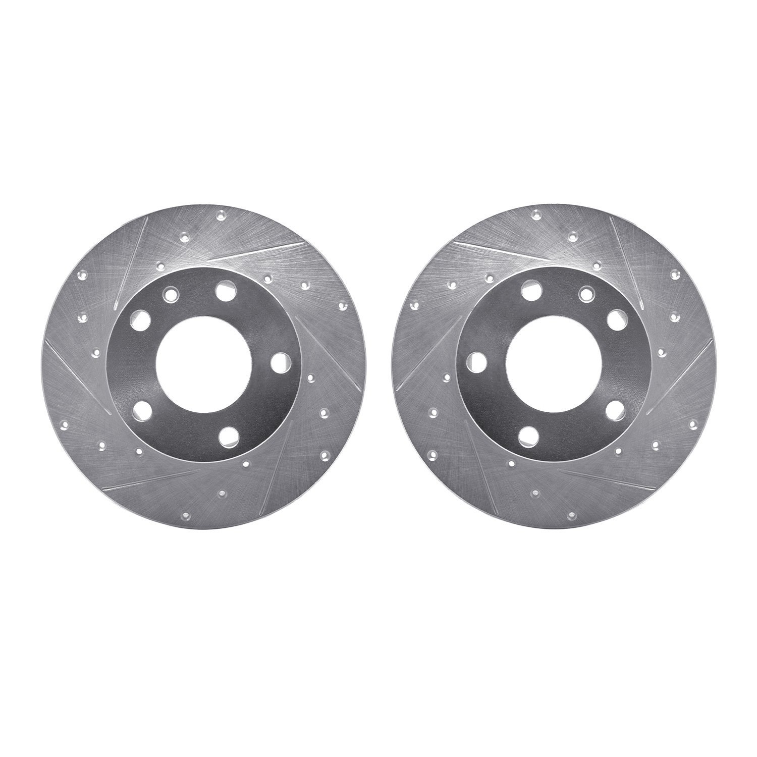 7002-31031 Drilled/Slotted Brake Rotors [Silver], 1976-1976 BMW, Position: Front