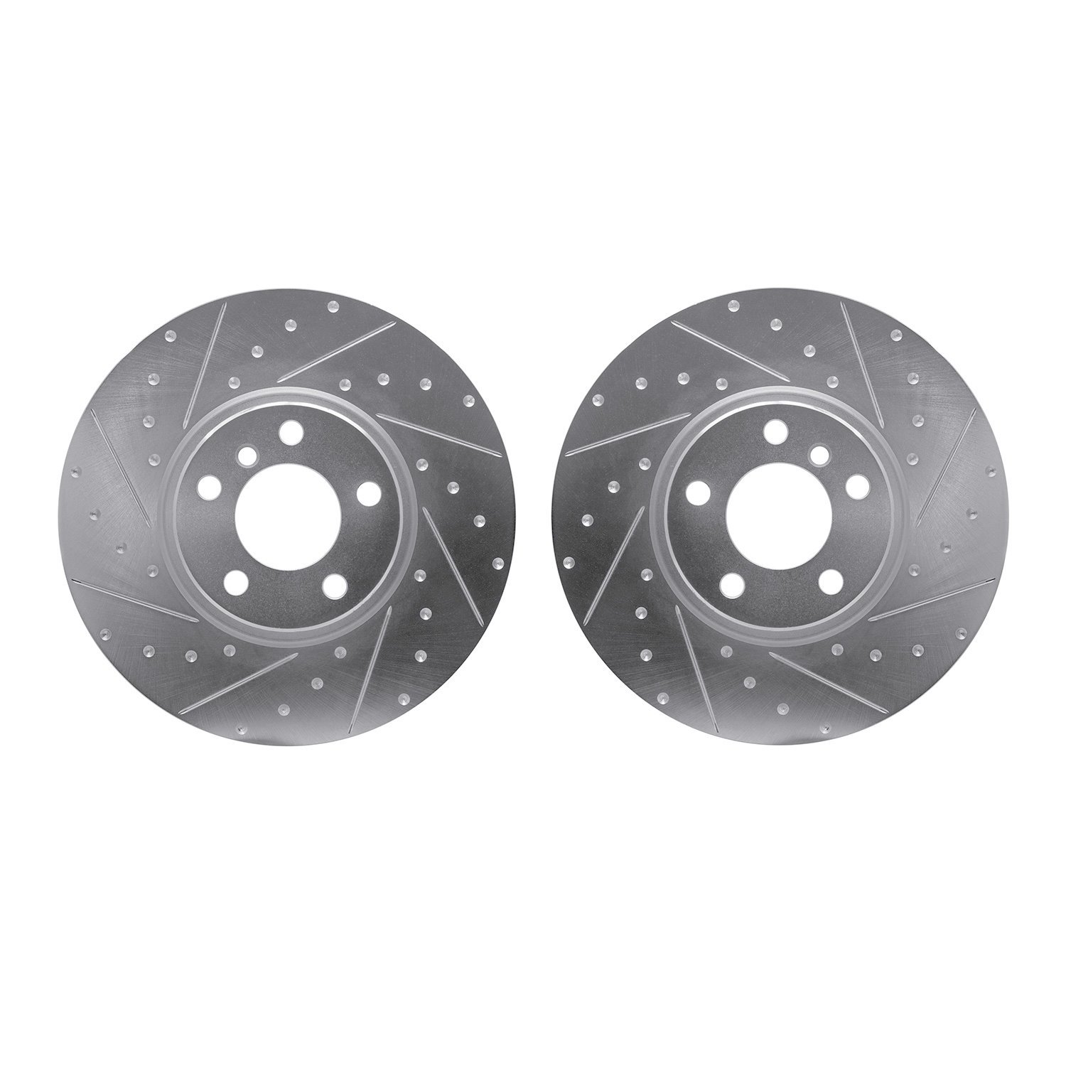 7002-31057 Drilled/Slotted Brake Rotors [Silver], 2016-2018 BMW, Position: Front