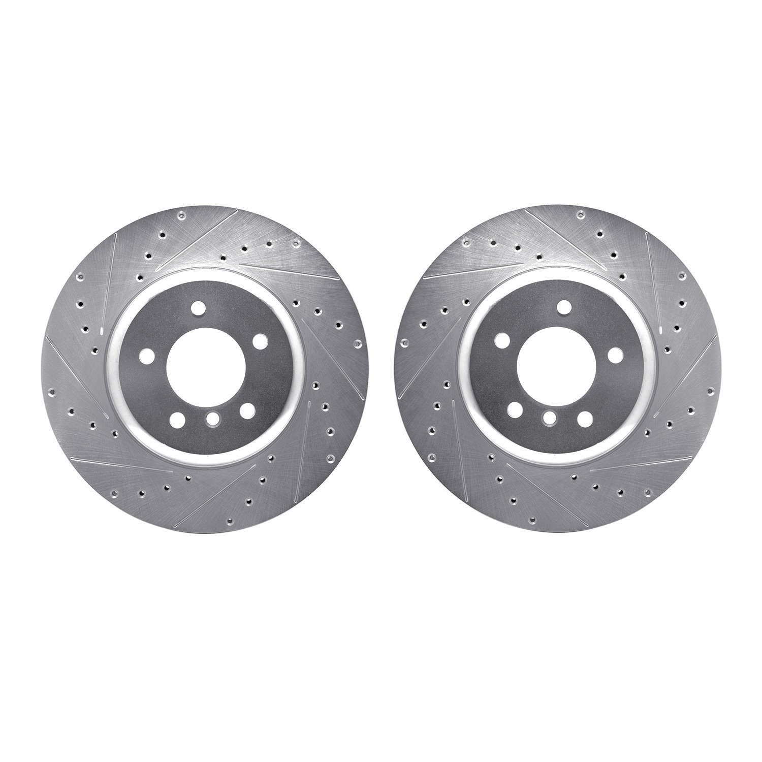 Drilled/Slotted Brake Rotors [Silver], 2011-2016 BMW