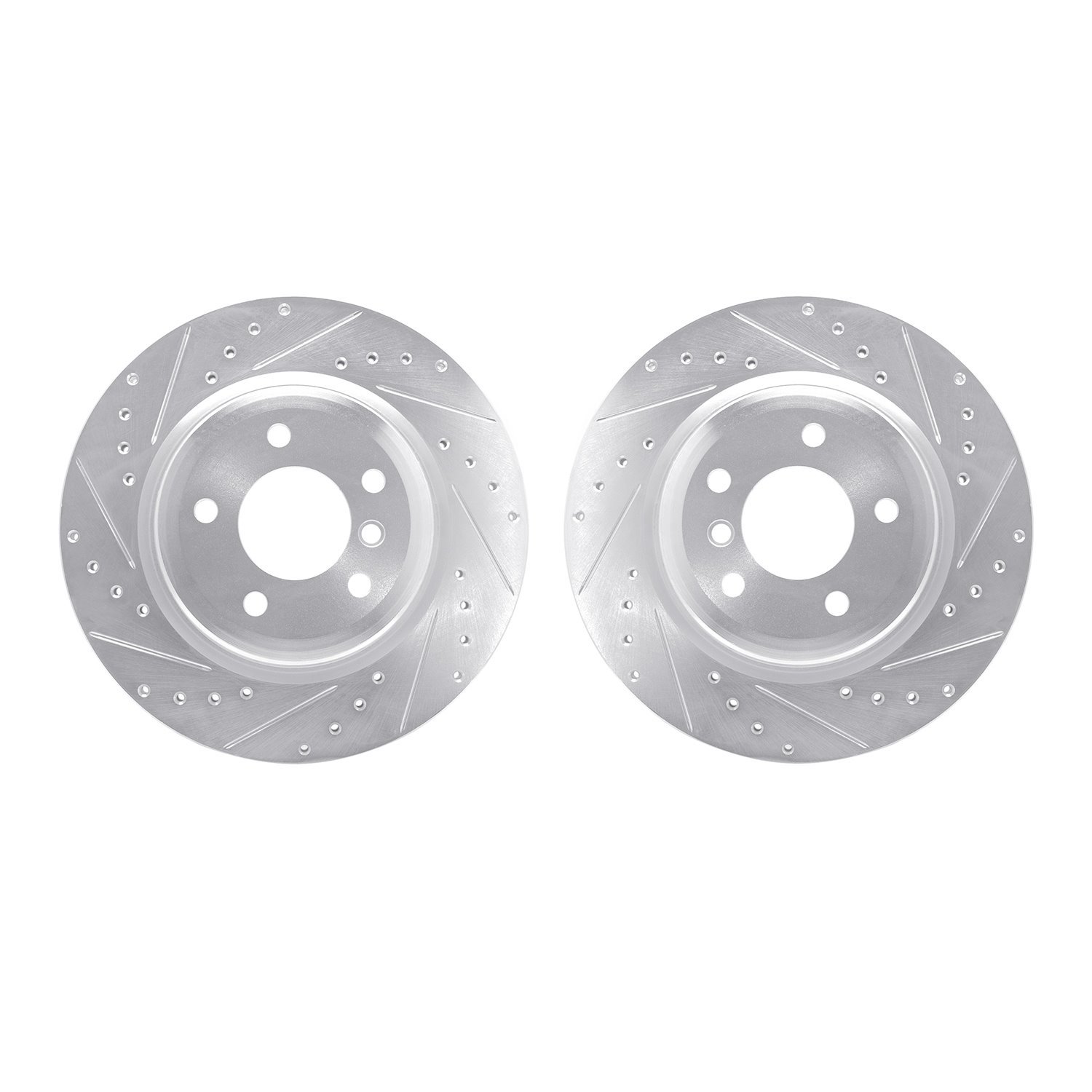 Drilled/Slotted Brake Rotors [Silver], 2006-2015 BMW