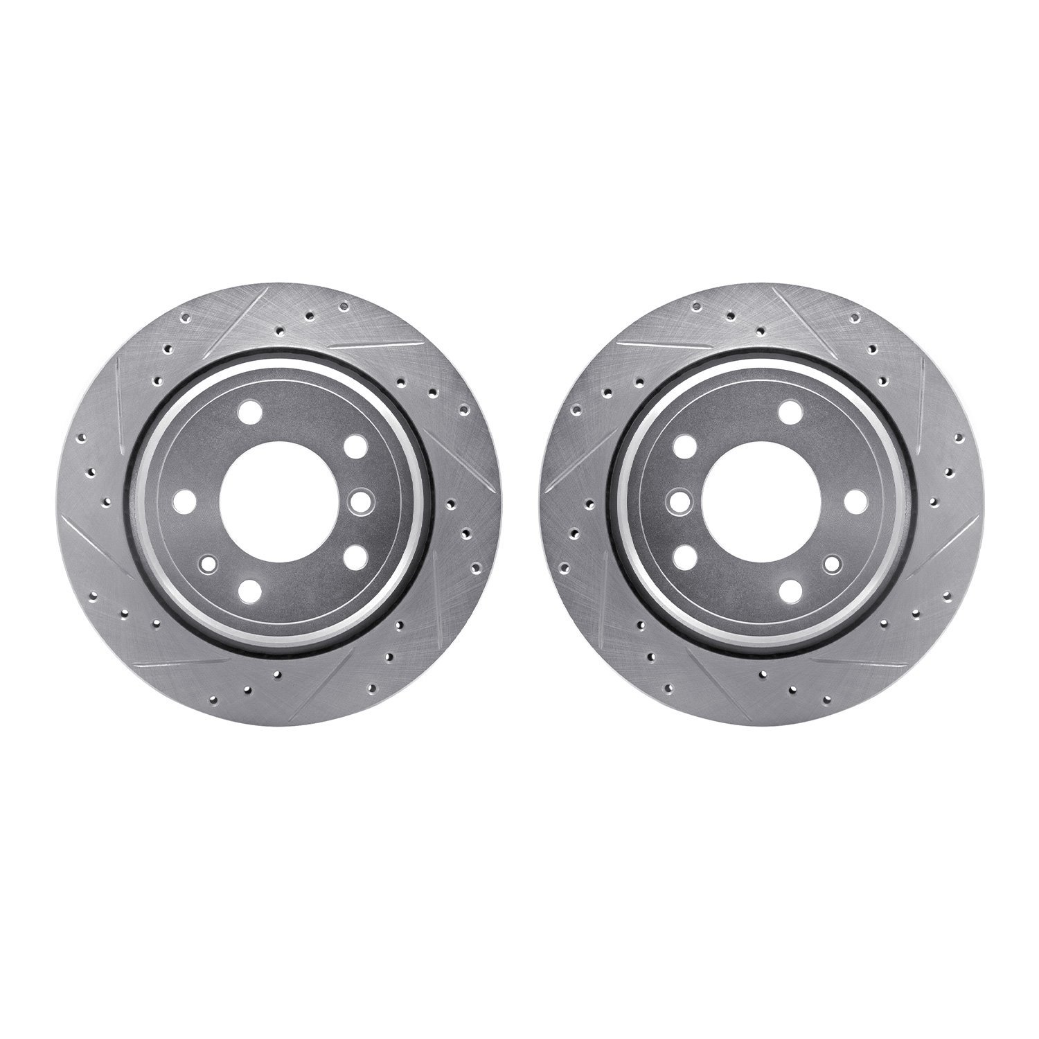 Drilled/Slotted Brake Rotors [Silver], 1991-1995 BMW