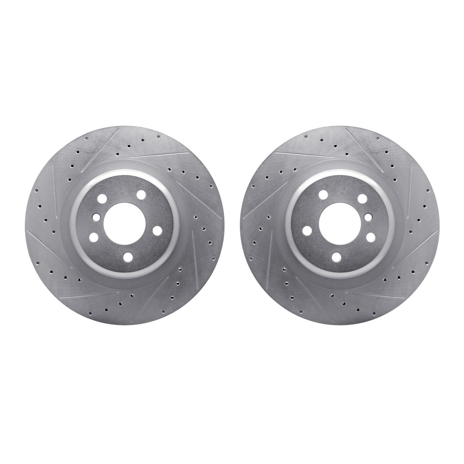 7002-31122 Drilled/Slotted Brake Rotors [Silver], 2010-2014 BMW, Position: Rear