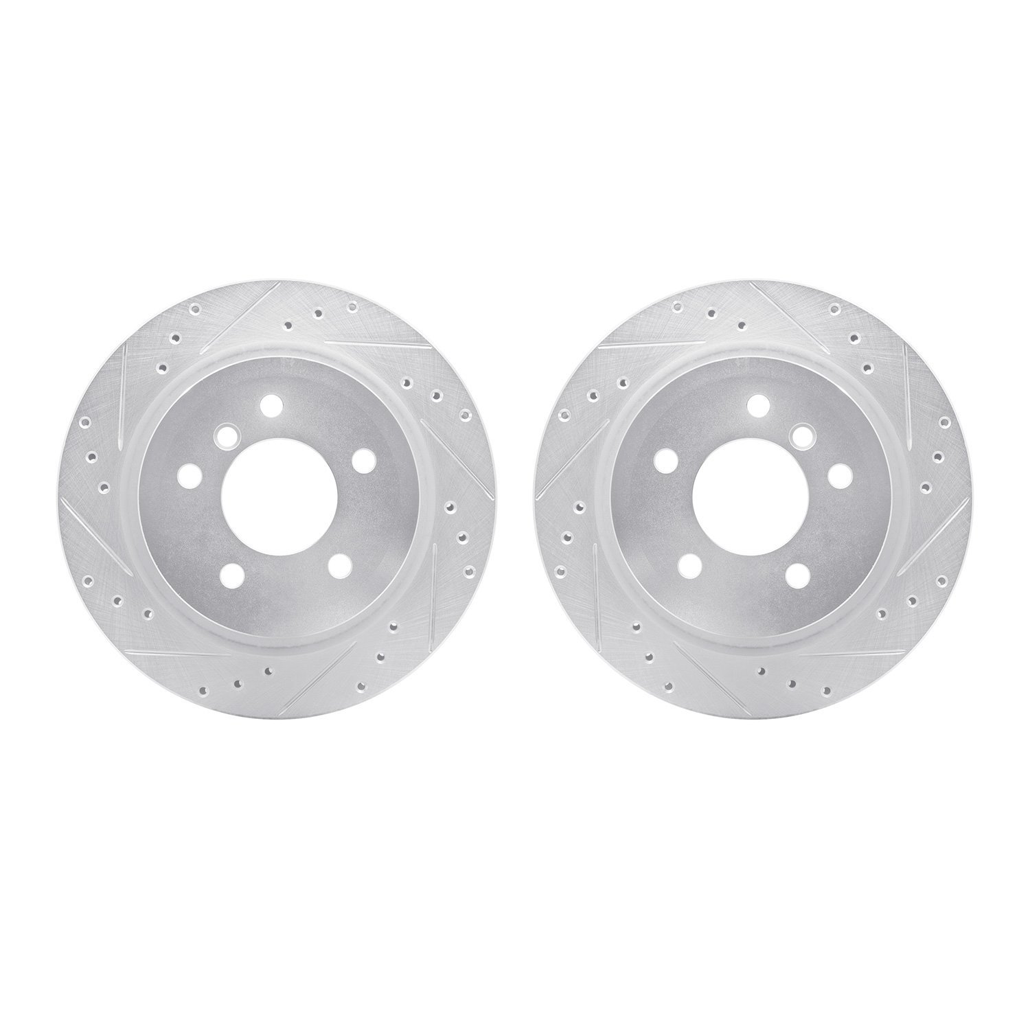 7002-31126 Drilled/Slotted Brake Rotors [Silver], 2009-2016 BMW, Position: Rear