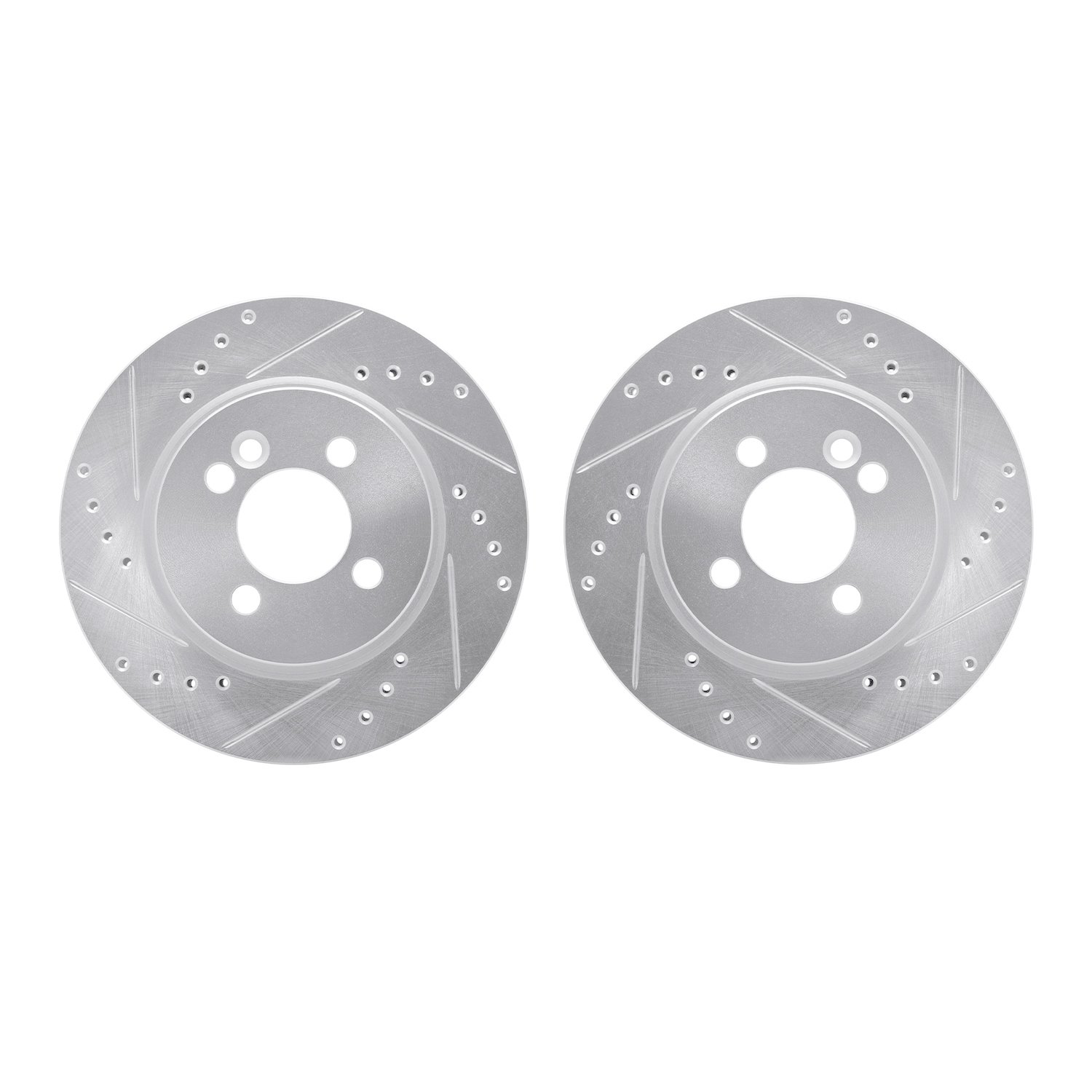 Drilled/Slotted Brake Rotors [Silver], 2002-2008 Mini