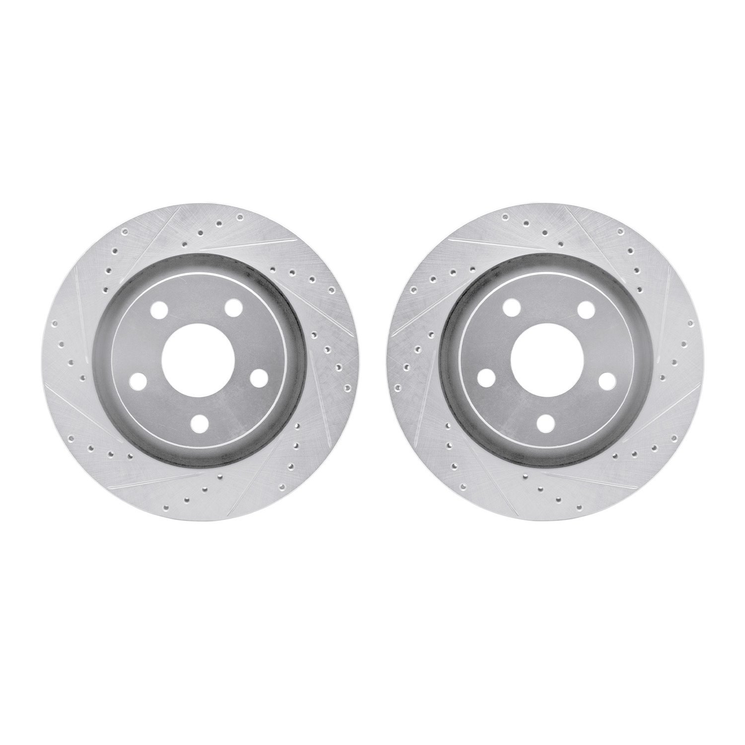 Drilled/Slotted Brake Rotors [Silver], 2012-2018 Mopar