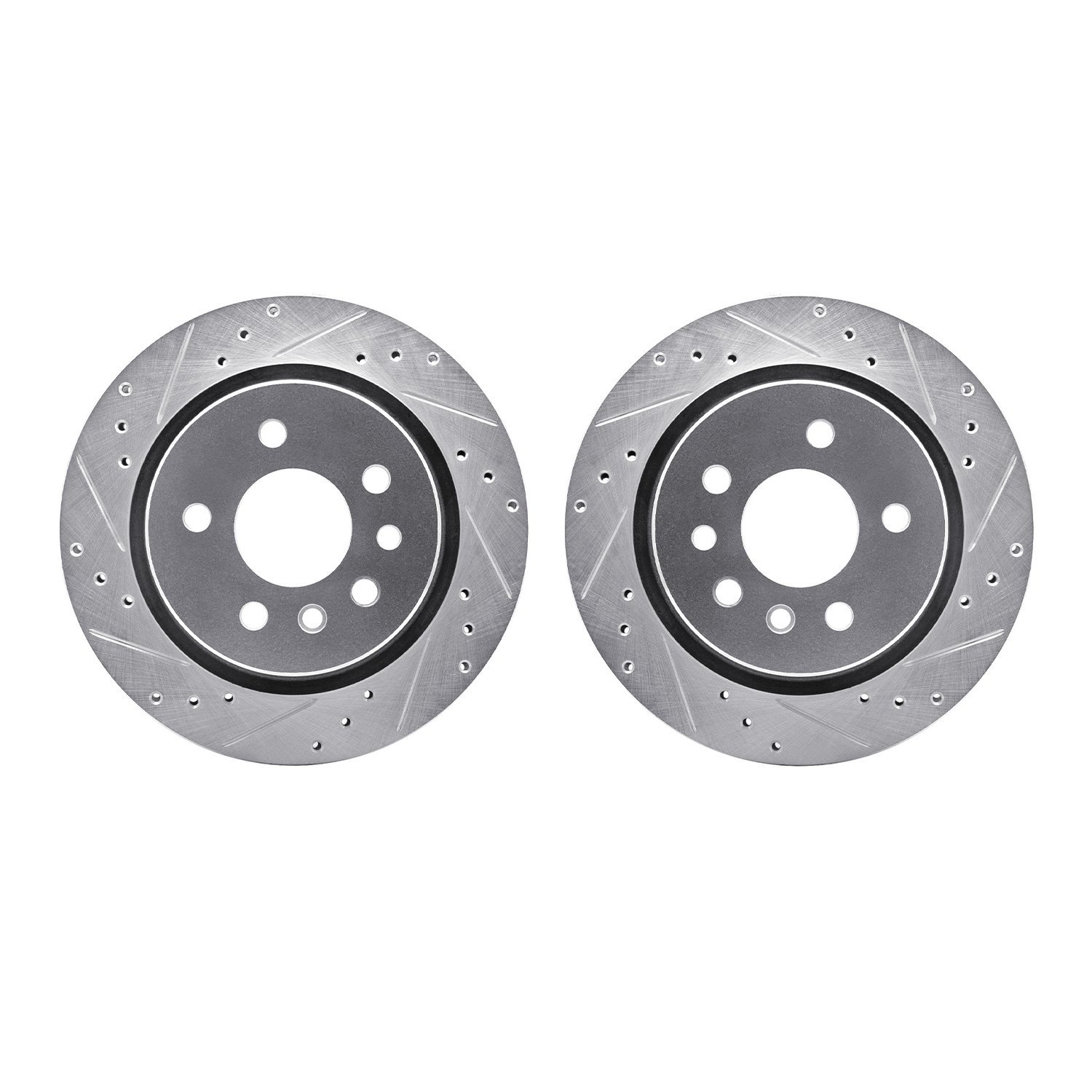 Drilled/Slotted Brake Rotors [Silver], 2001-2001 GM