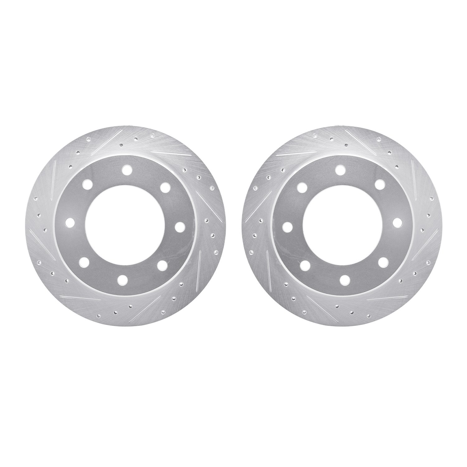 Drilled/Slotted Brake Rotors [Silver], 2000-2011 GM