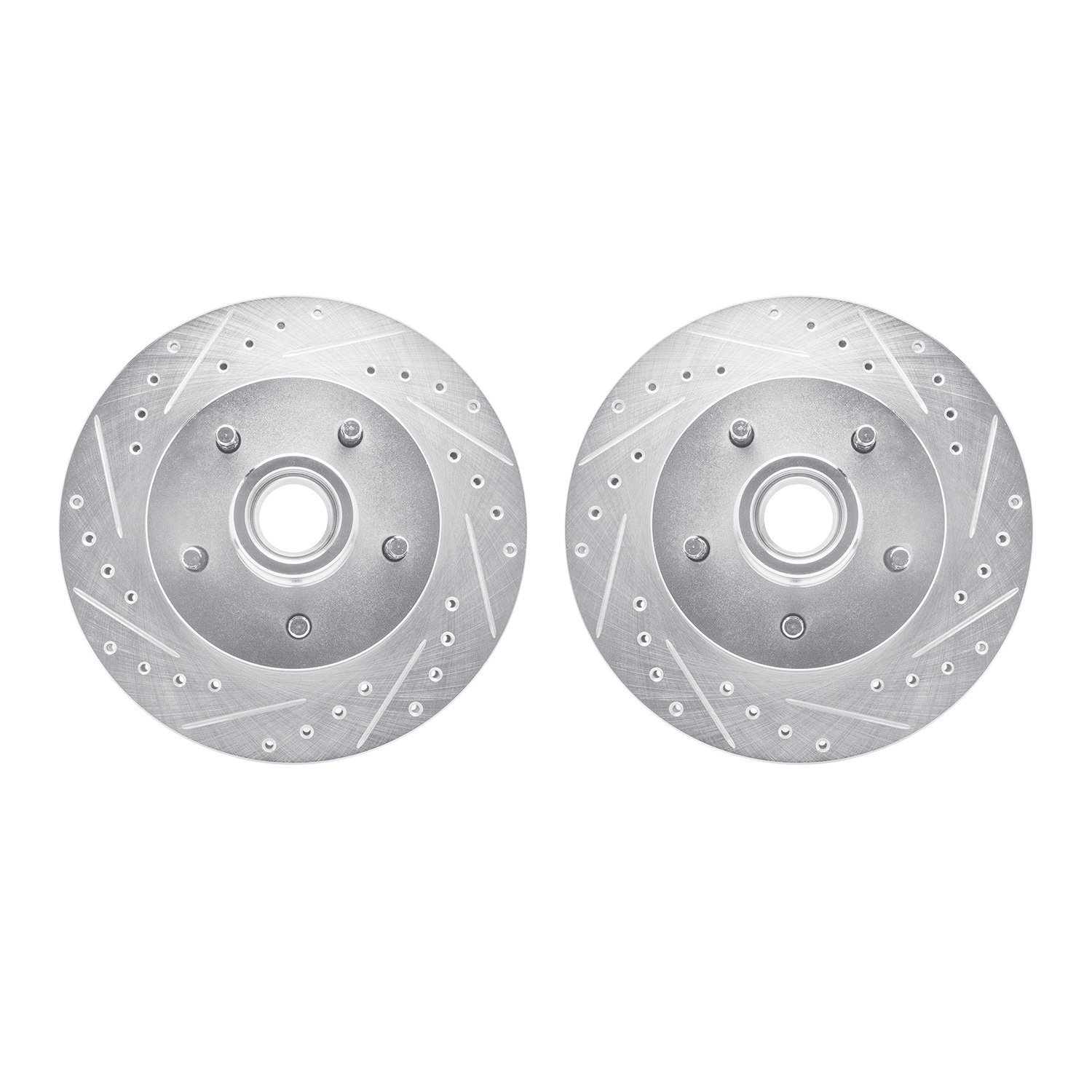 Drilled/Slotted Brake Rotors [Silver], 1969-1996 GM