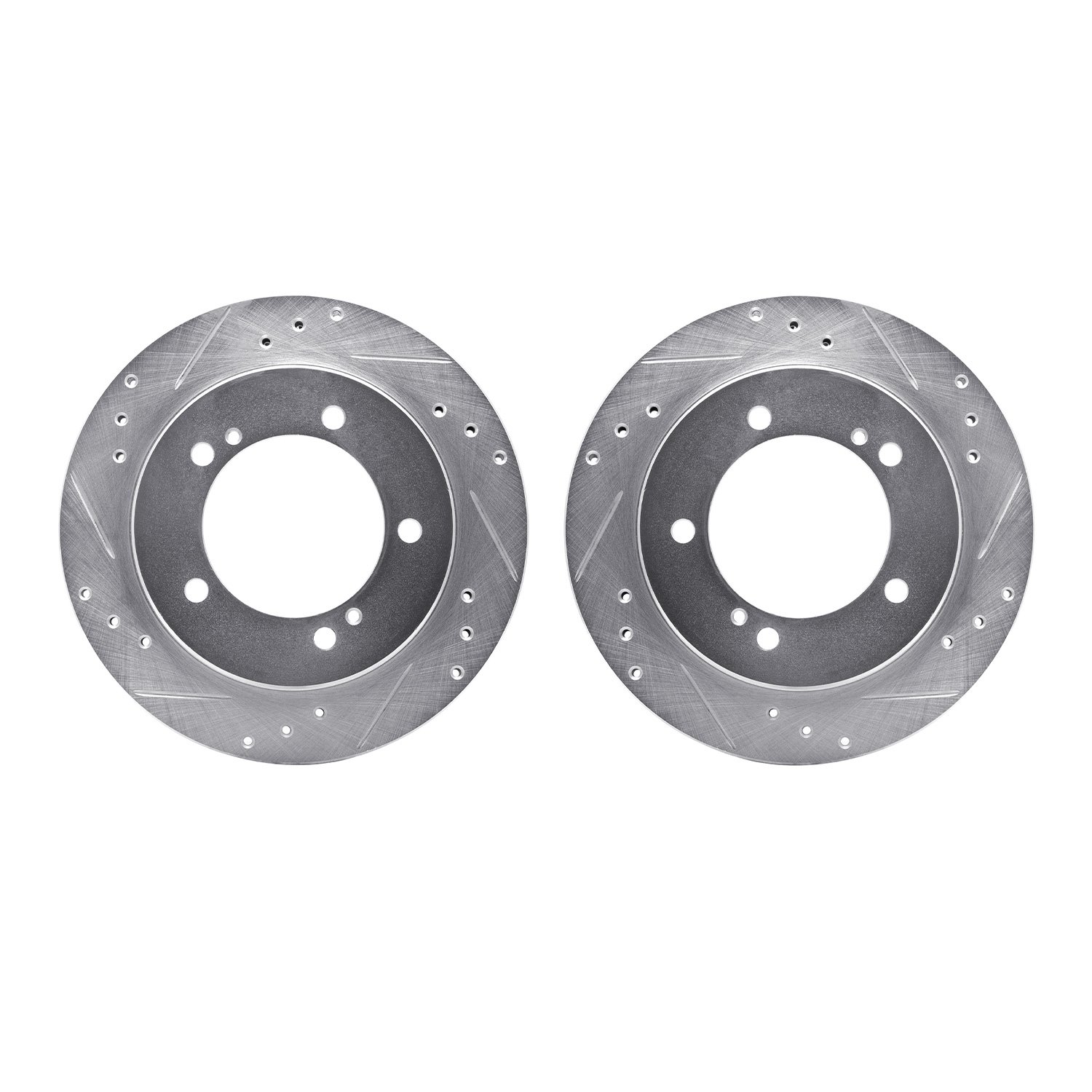 Drilled/Slotted Brake Rotors [Silver], 1999-2004 Multiple