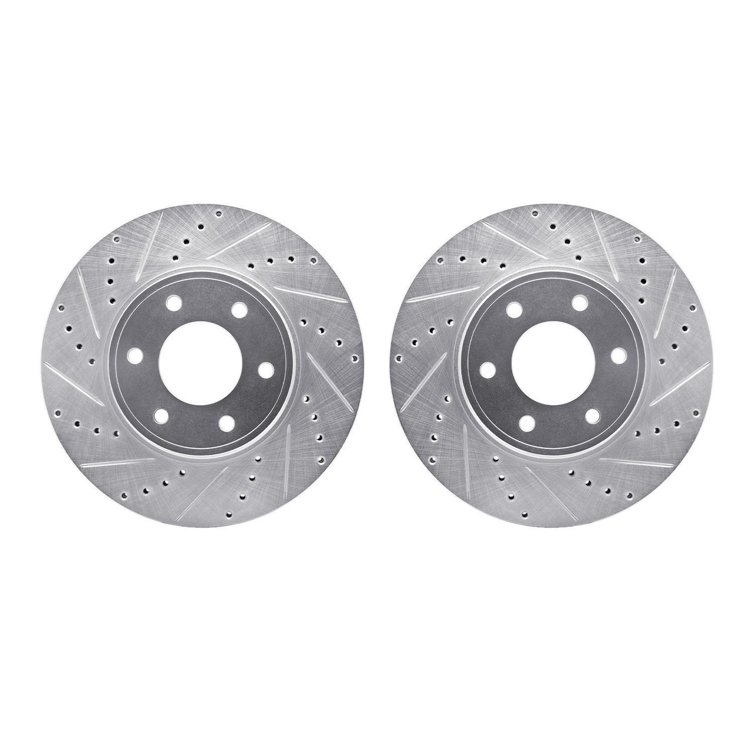 Drilled/Slotted Brake Rotors [Silver], 2006-2009 GM