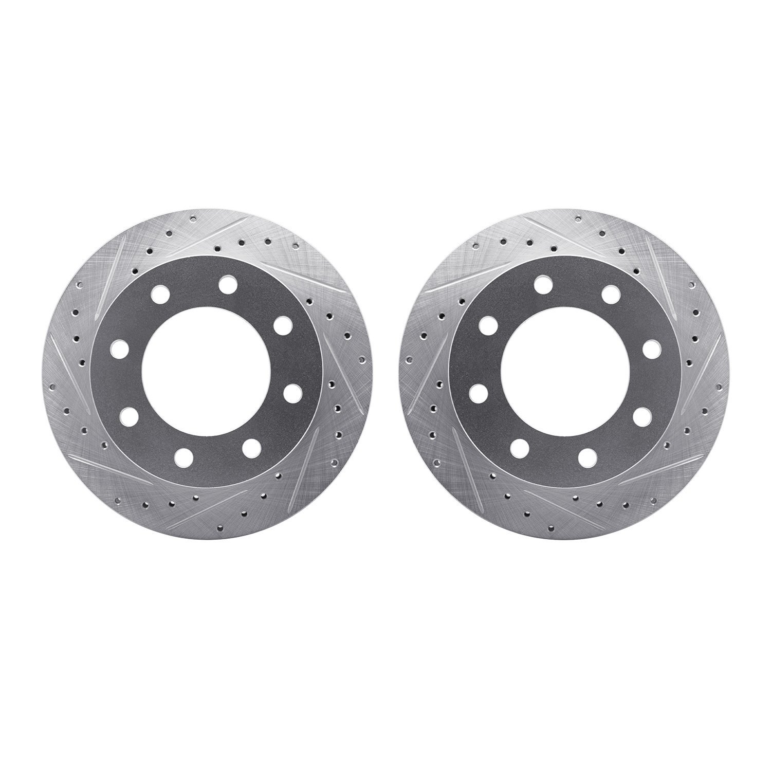 Drilled/Slotted Brake Rotors [Silver], 1999-2020 GM