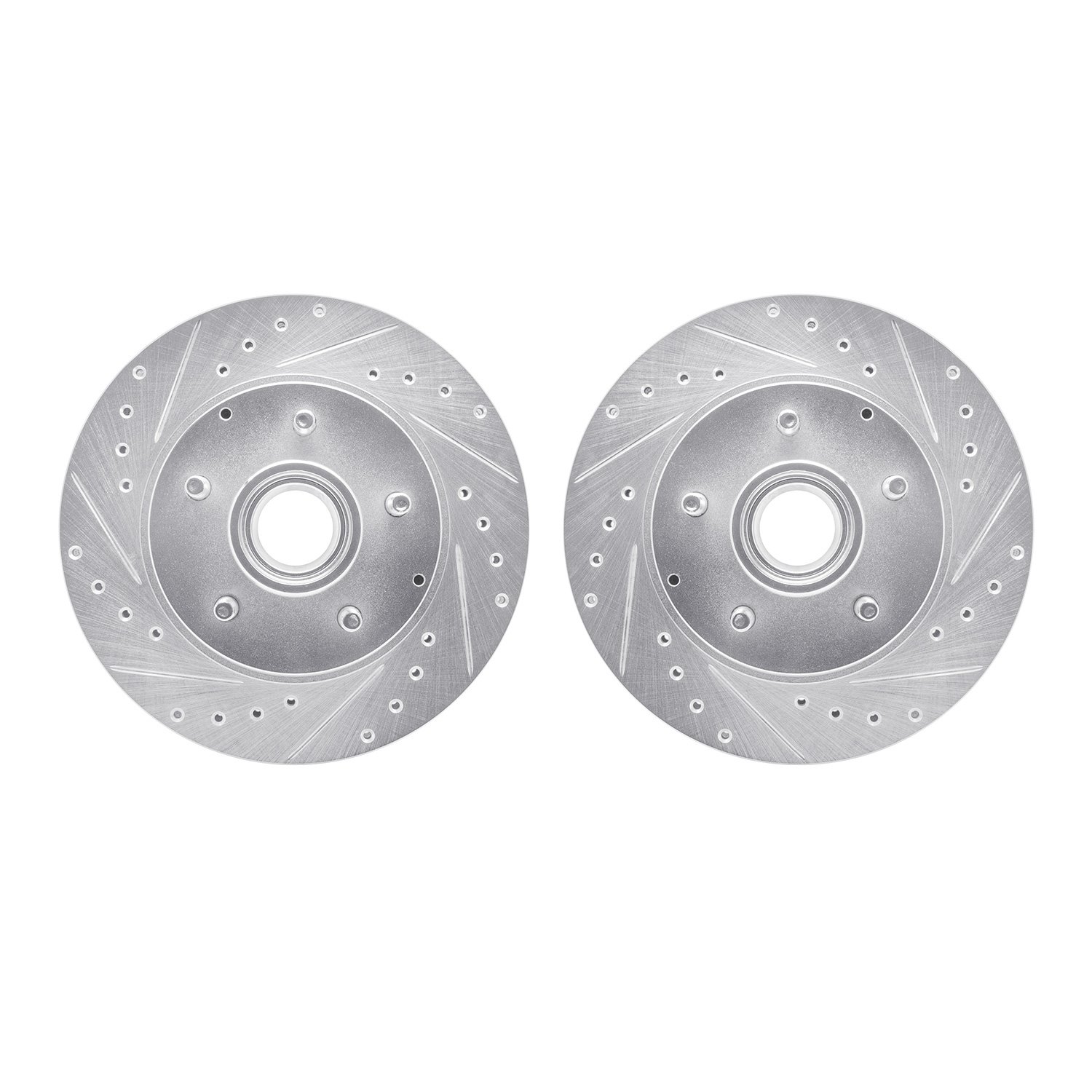 Drilled/Slotted Brake Rotors [Silver], 1993-1995 GM