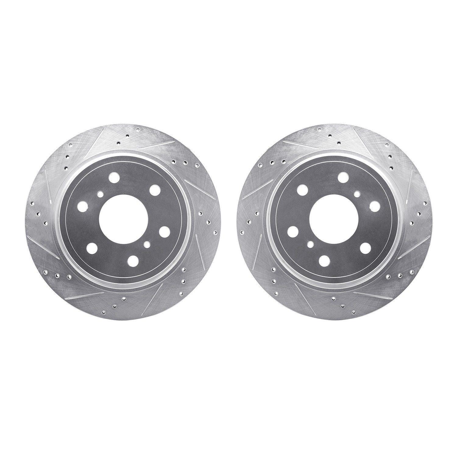 Drilled/Slotted Brake Rotors [Silver], 2007-2020 GM