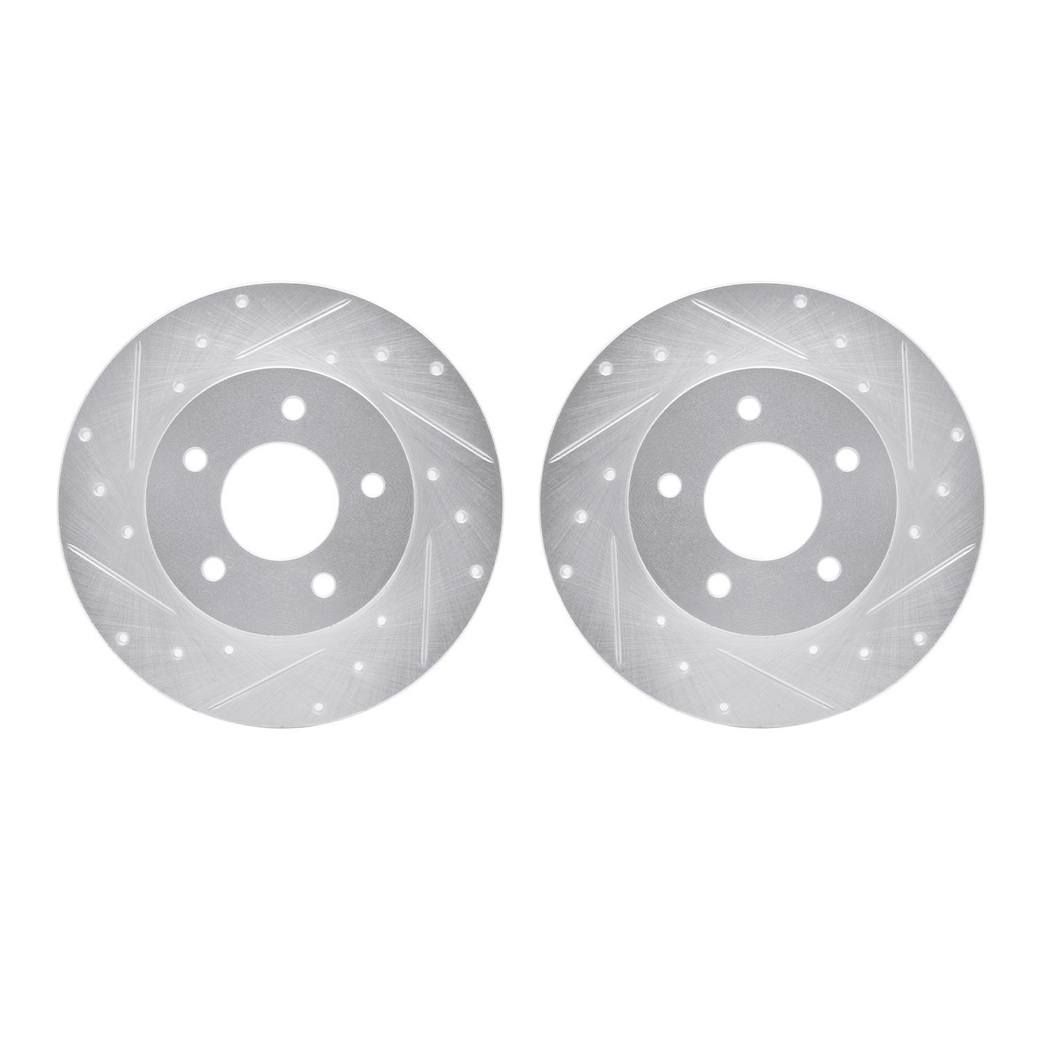 Drilled/Slotted Brake Rotors [Silver], 1992-2005 GM