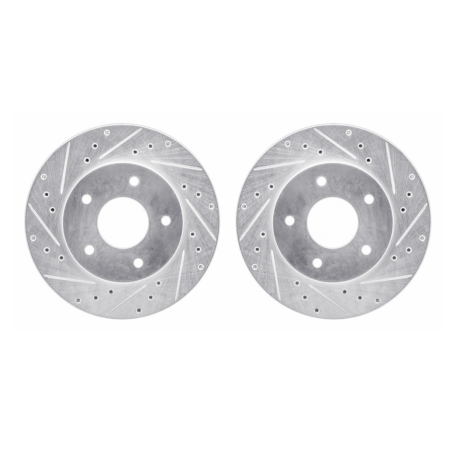 Drilled/Slotted Brake Rotors [Silver], 1978-1981 GM