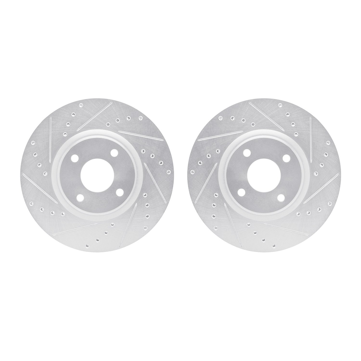 7002-54048 Drilled/Slotted Brake Rotors [Silver], Fits Select Ford/Lincoln/Mercury/Mazda, Position: Front