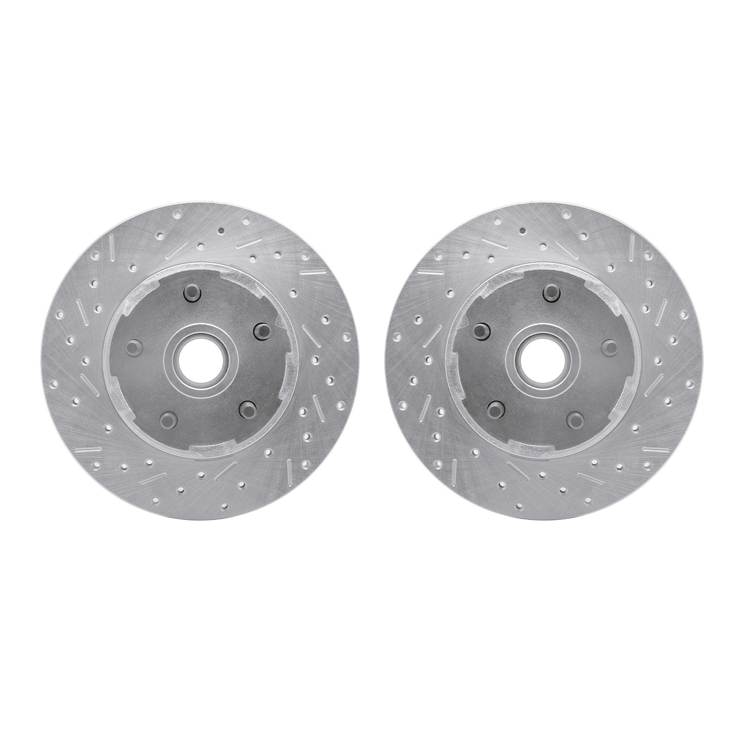 Drilled/Slotted Brake Rotors [Silver], 1965-1967