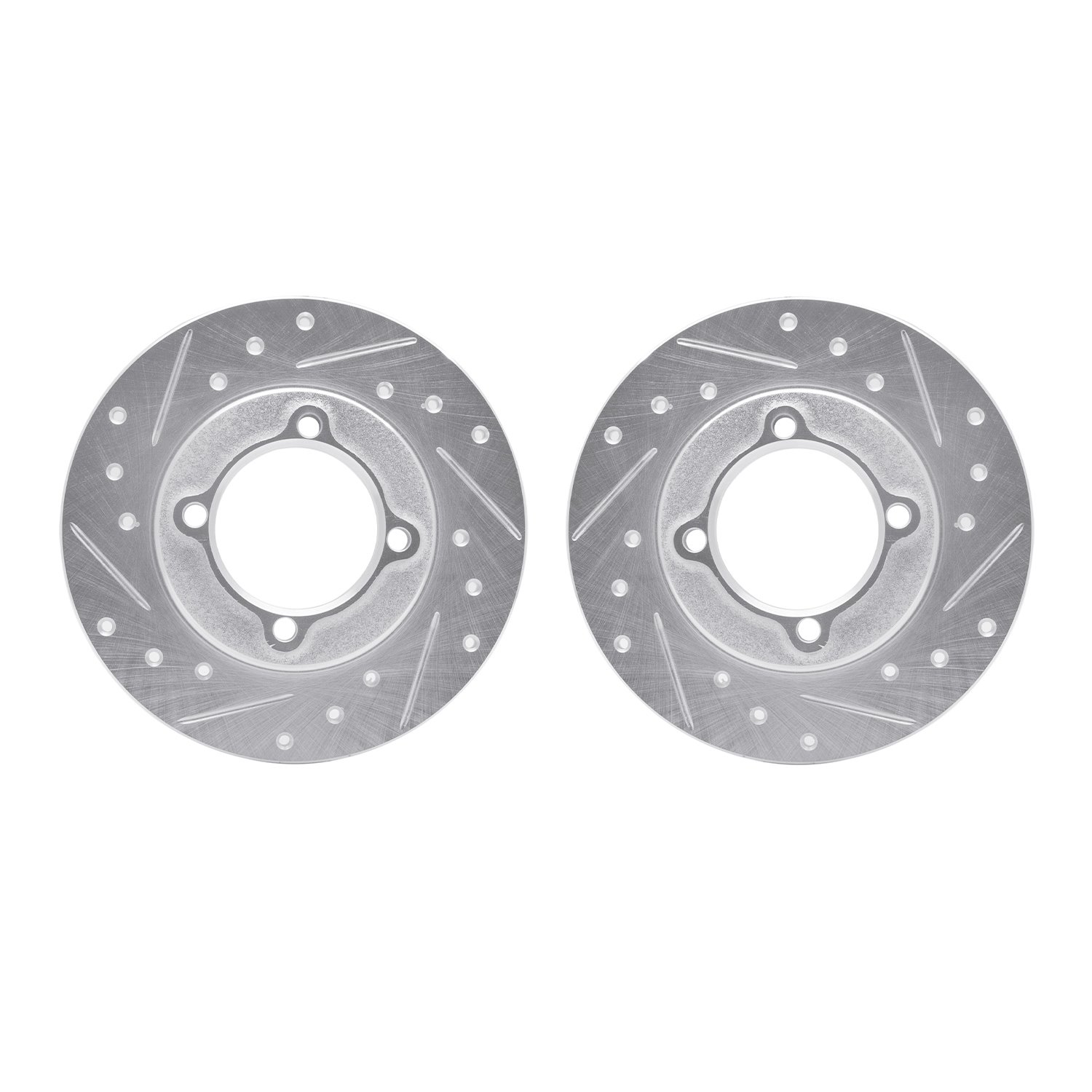 Drilled/Slotted Brake Rotors [Silver], 1988-1993