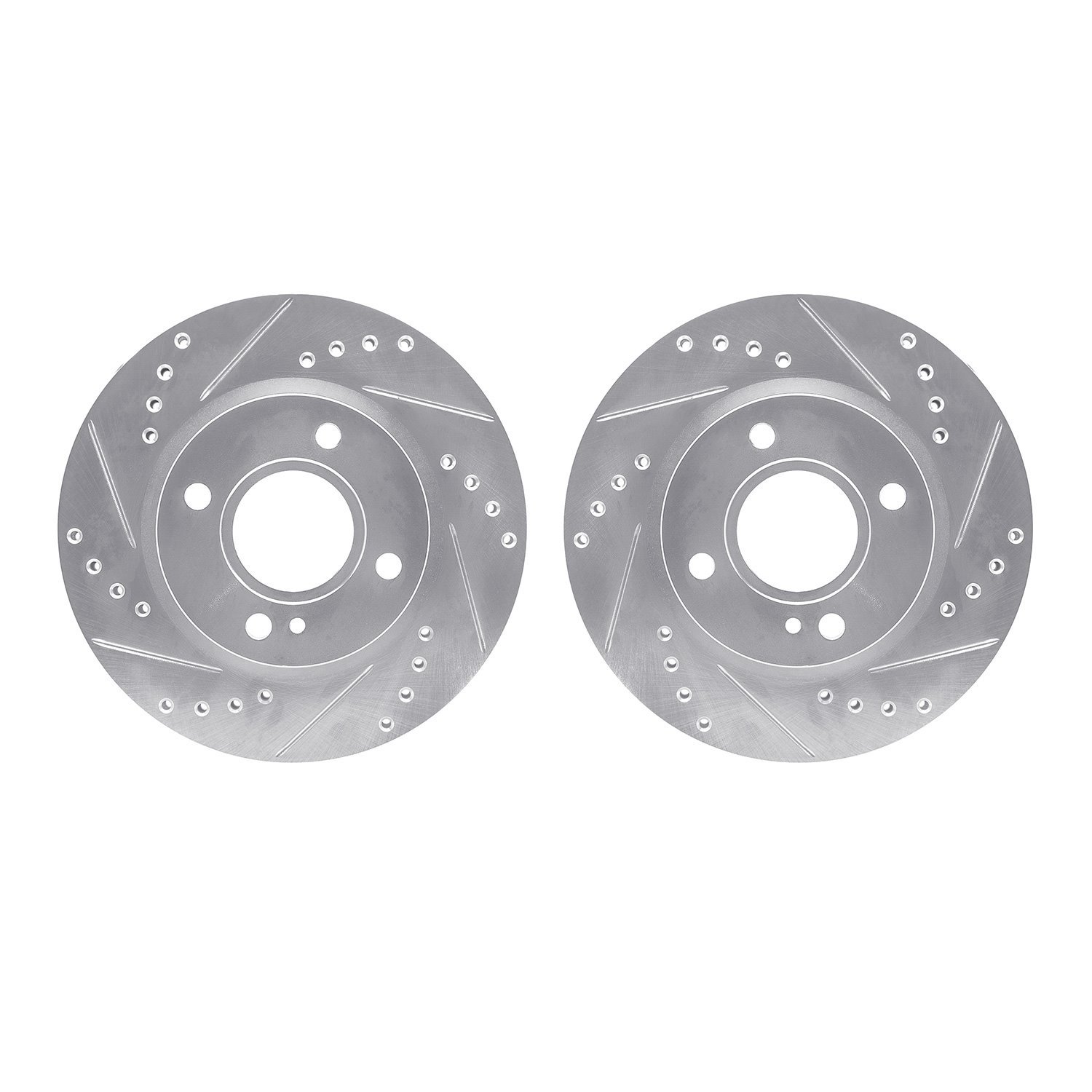 Drilled/Slotted Brake Rotors [Silver], 2011-2019