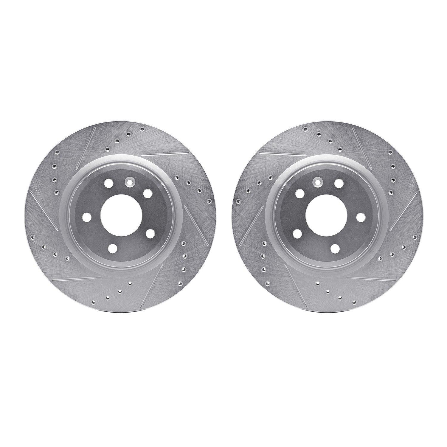 7002-54135 Drilled/Slotted Brake Rotors [Silver], 2009-2010 Ford/Lincoln/Mercury/Mazda, Position: Front