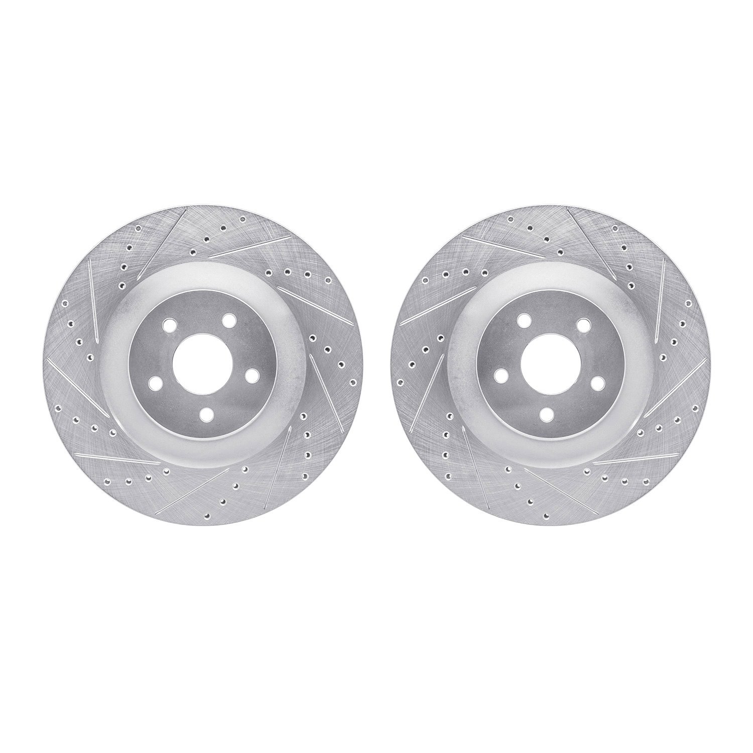 Drilled/Slotted Brake Rotors [Silver], 2016-2018