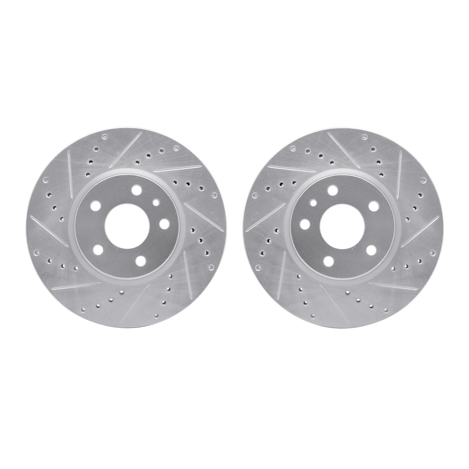 Drilled/Slotted Brake Rotors [Silver], 2013-2020