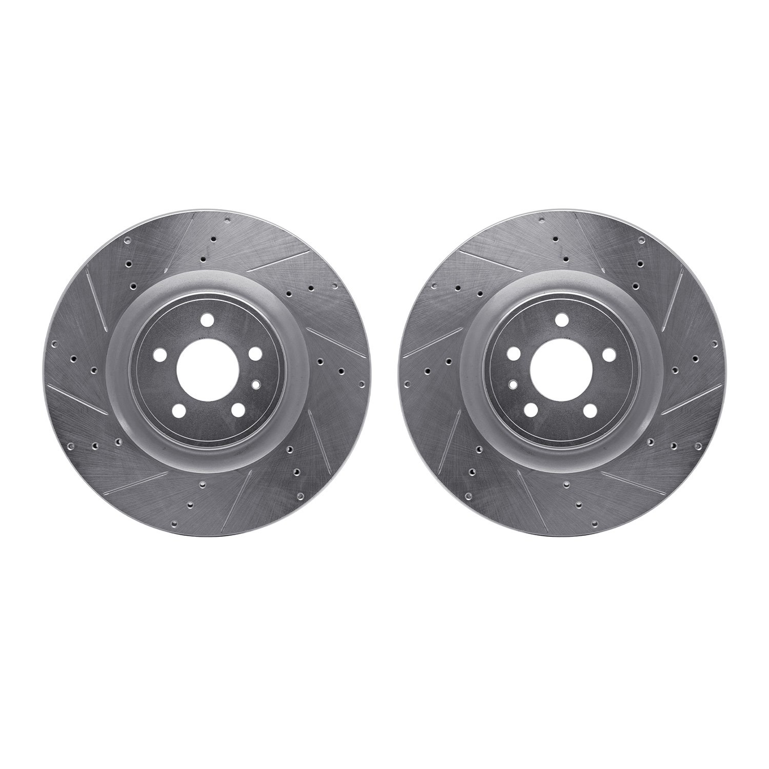 Drilled/Slotted Brake Rotors [Silver], 2013-2014