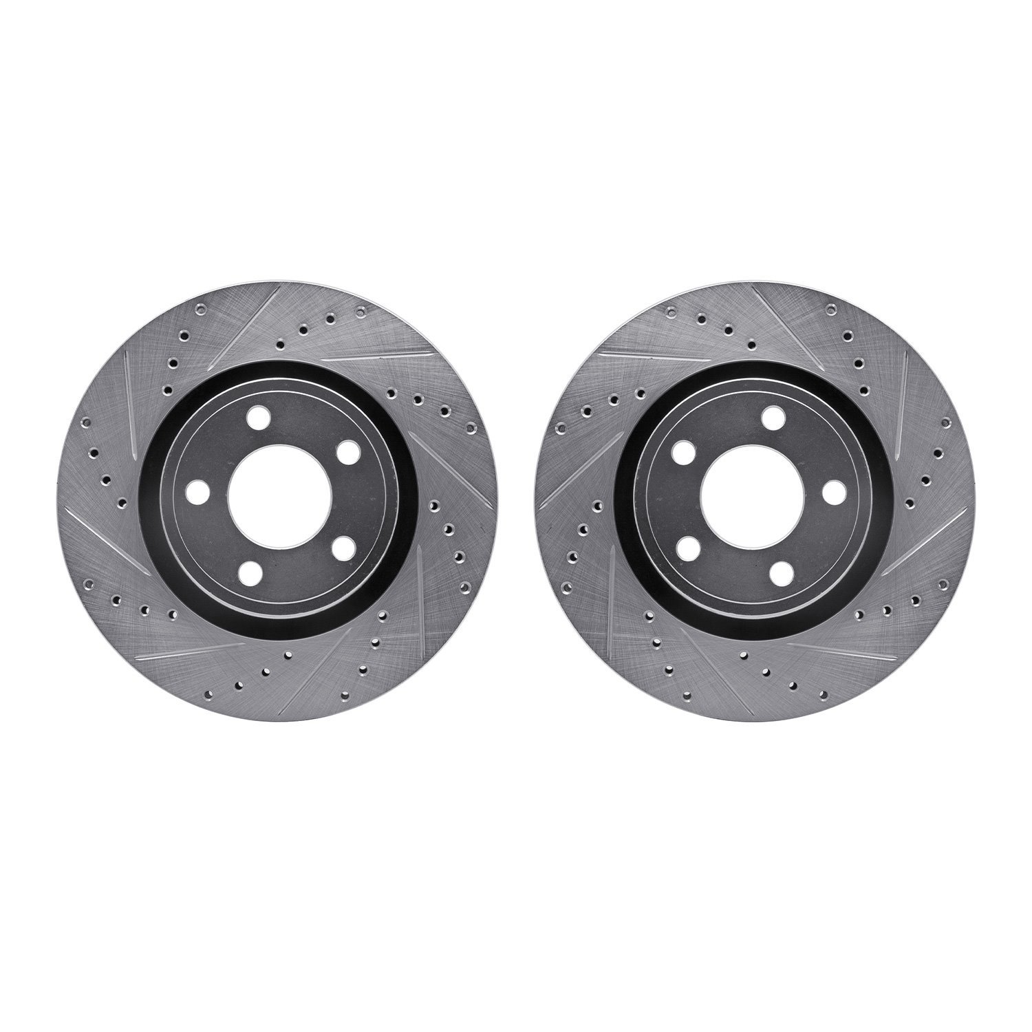 Drilled/Slotted Brake Rotors [Silver], 2015-2020