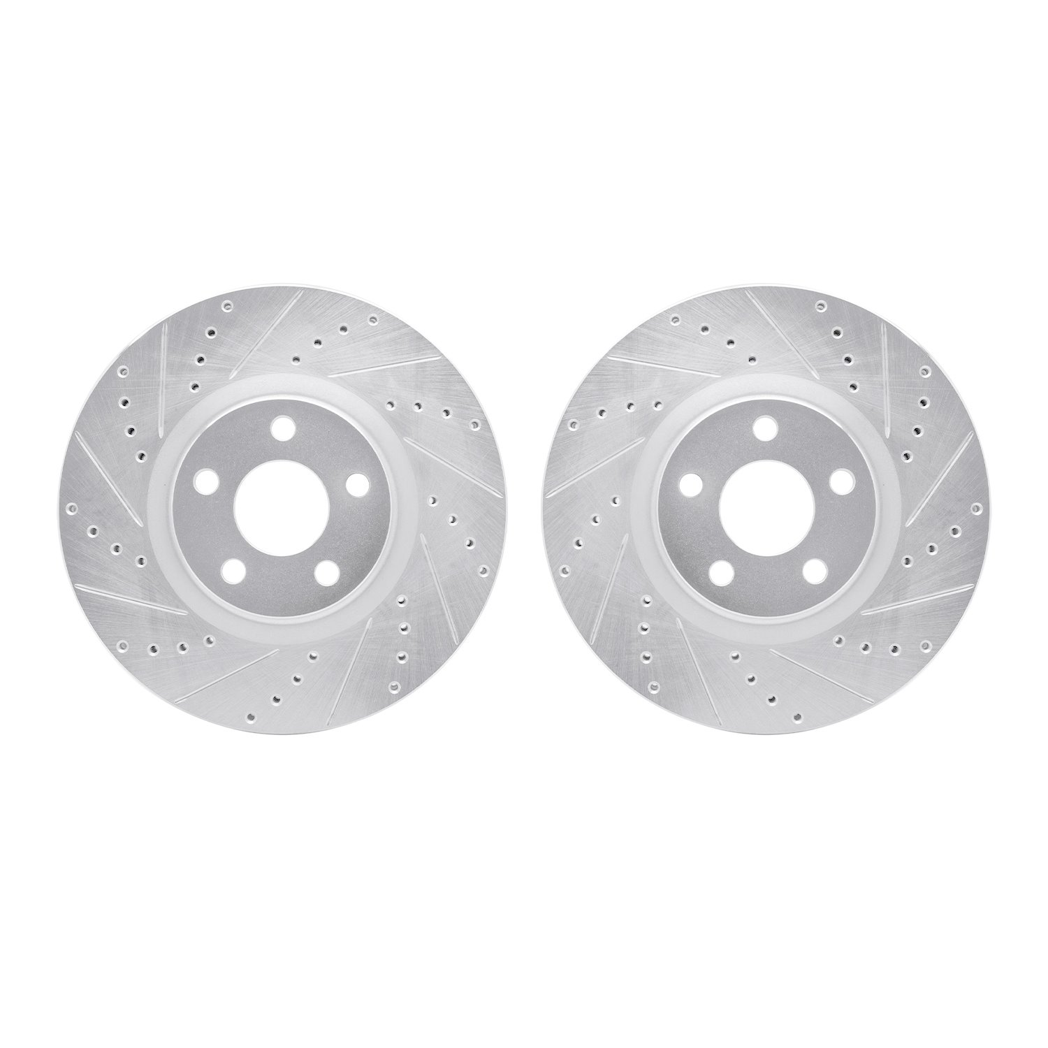 7002-54184 Drilled/Slotted Brake Rotors [Silver], 2017-2020 Ford/Lincoln/Mercury/Mazda, Position: Front
