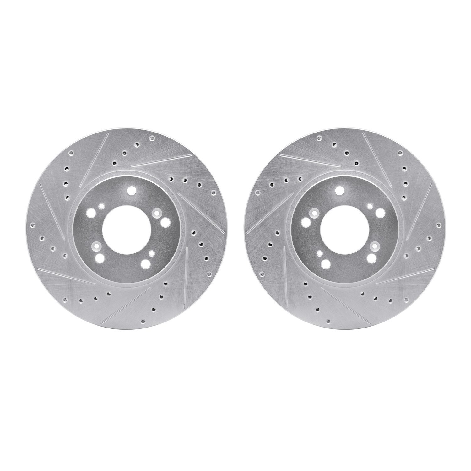 Drilled/Slotted Brake Rotors [Silver], 1999-2004 Acura/Honda