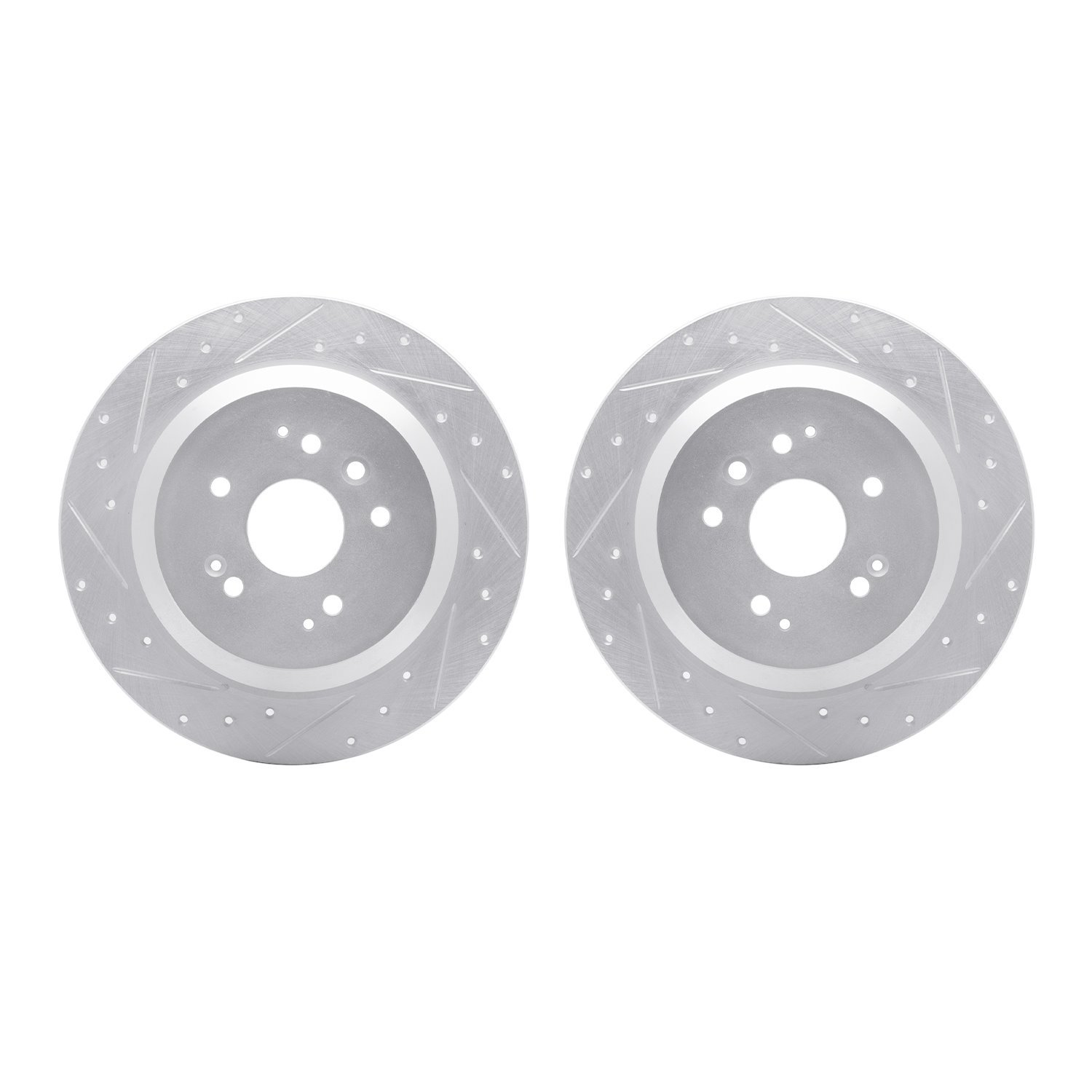 Drilled/Slotted Brake Rotors [Silver], 2014-2016 Acura/Honda