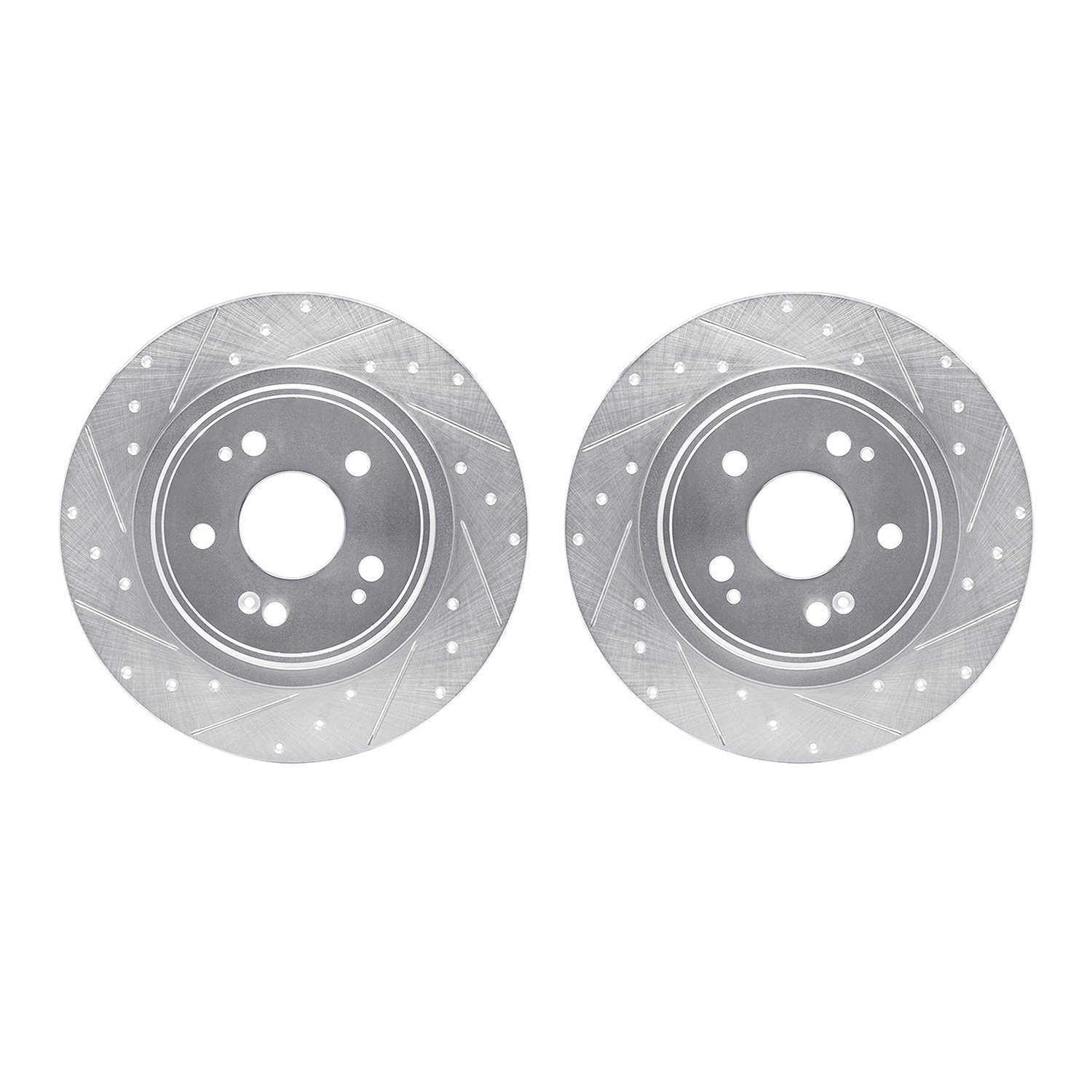 Drilled/Slotted Brake Rotors [Silver], 2017-2020 Acura/Honda