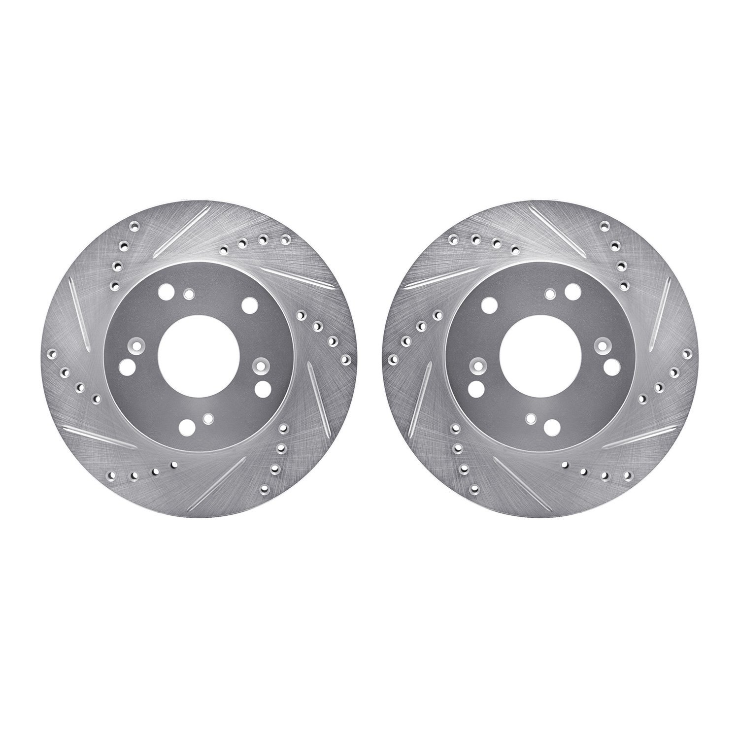 Drilled/Slotted Brake Rotors [Silver], 2012-2015 Acura/Honda