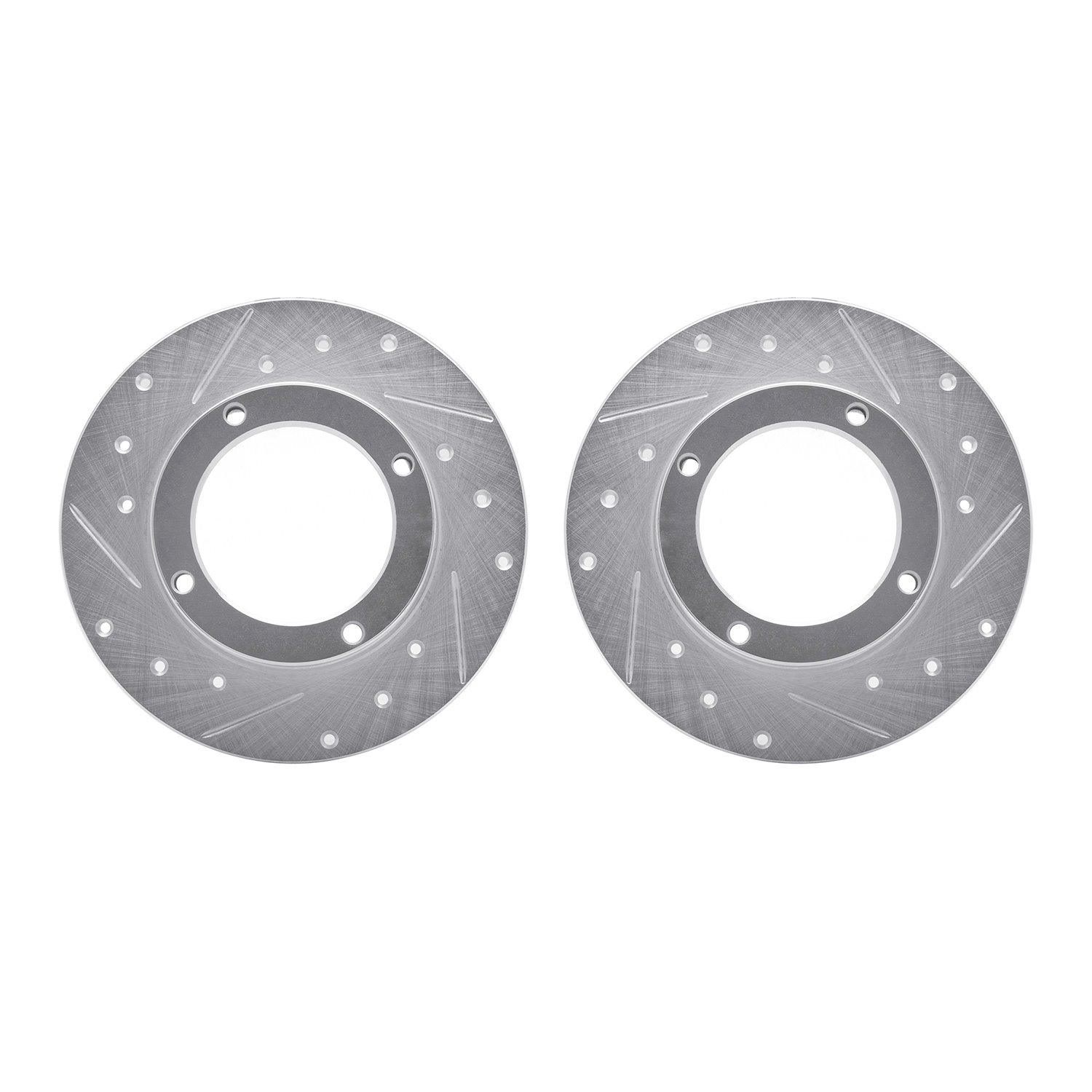 Drilled/Slotted Brake Rotors [Silver], 1973-1979 Acura/Honda