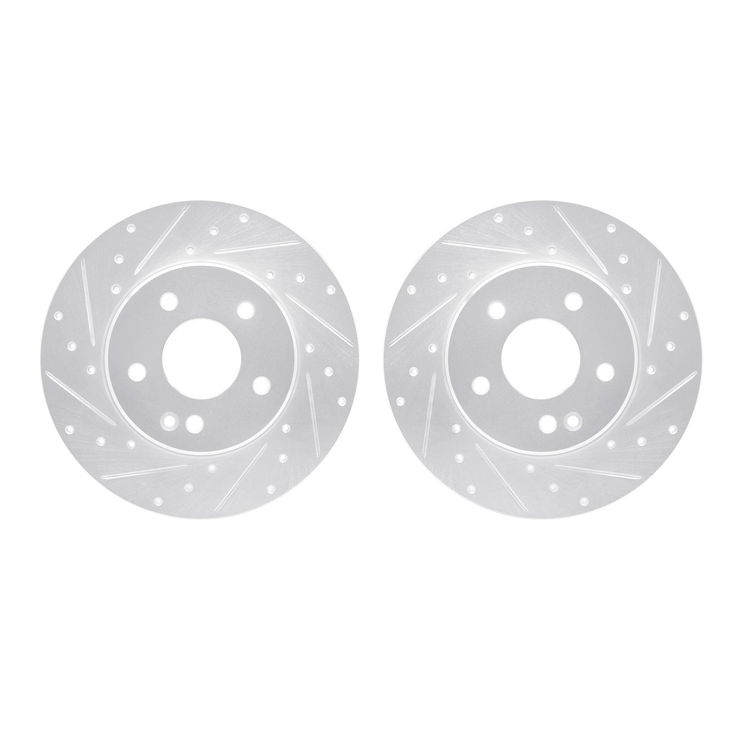 Drilled/Slotted Brake Rotors [Silver], 1997-1998 Mercedes-Benz
