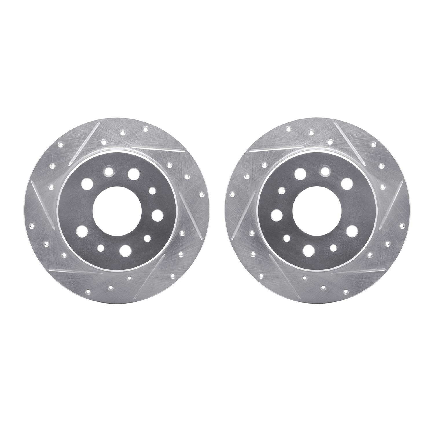 Drilled/Slotted Brake Rotors [Silver], 1961-1991 Mercedes-Benz