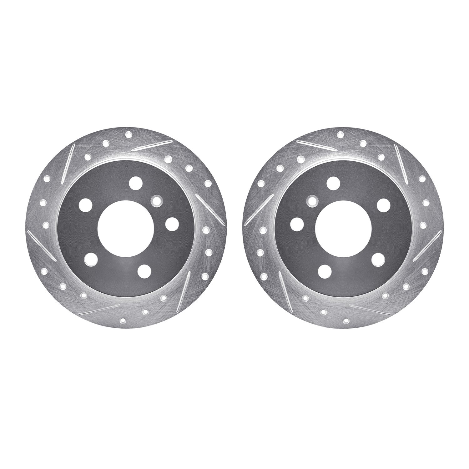 Drilled/Slotted Brake Rotors [Silver], 2006-2011 Mercedes-Benz