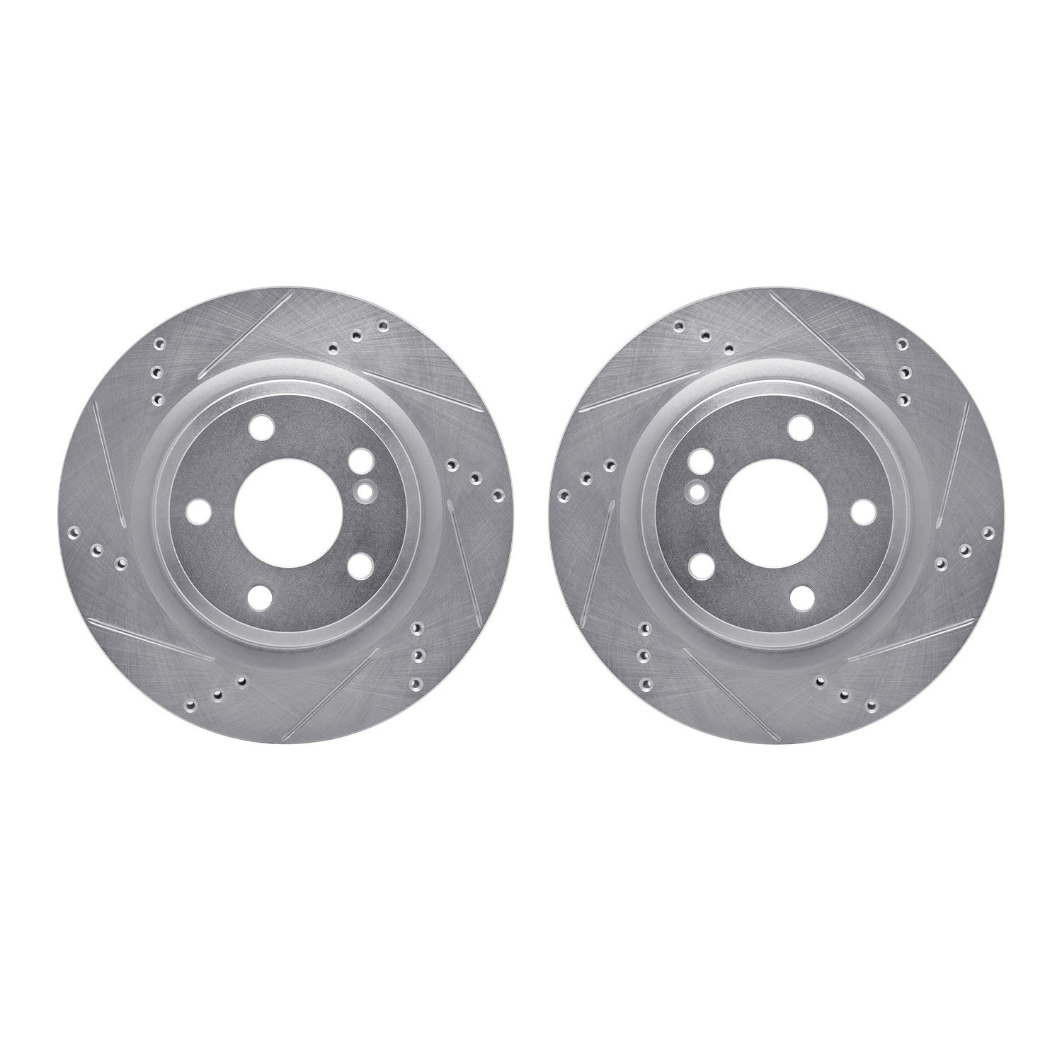 Drilled/Slotted Brake Rotors [Silver], 2014-2019 Mercedes-Benz