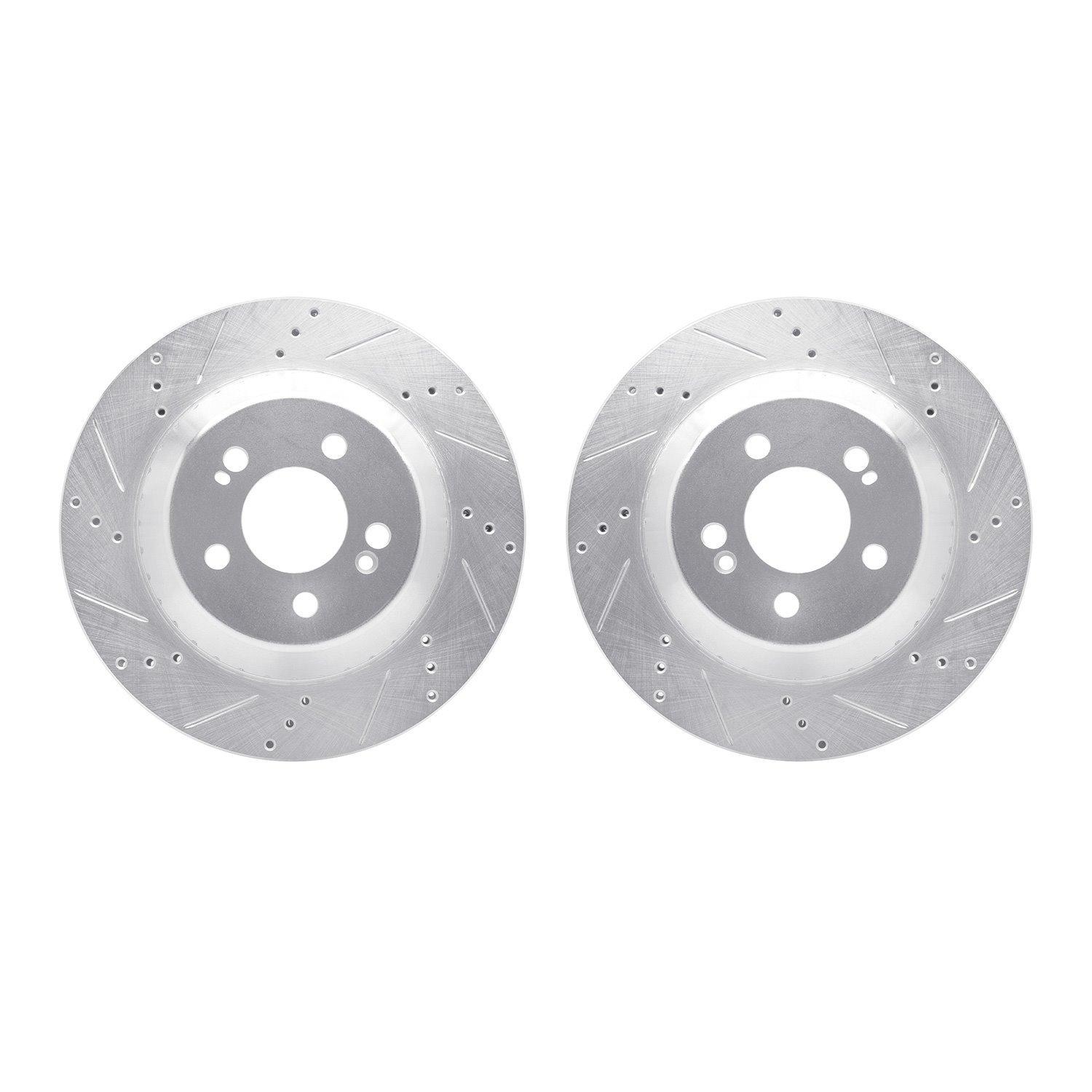 Drilled/Slotted Brake Rotors [Silver], 2015-2021 Mercedes-Benz