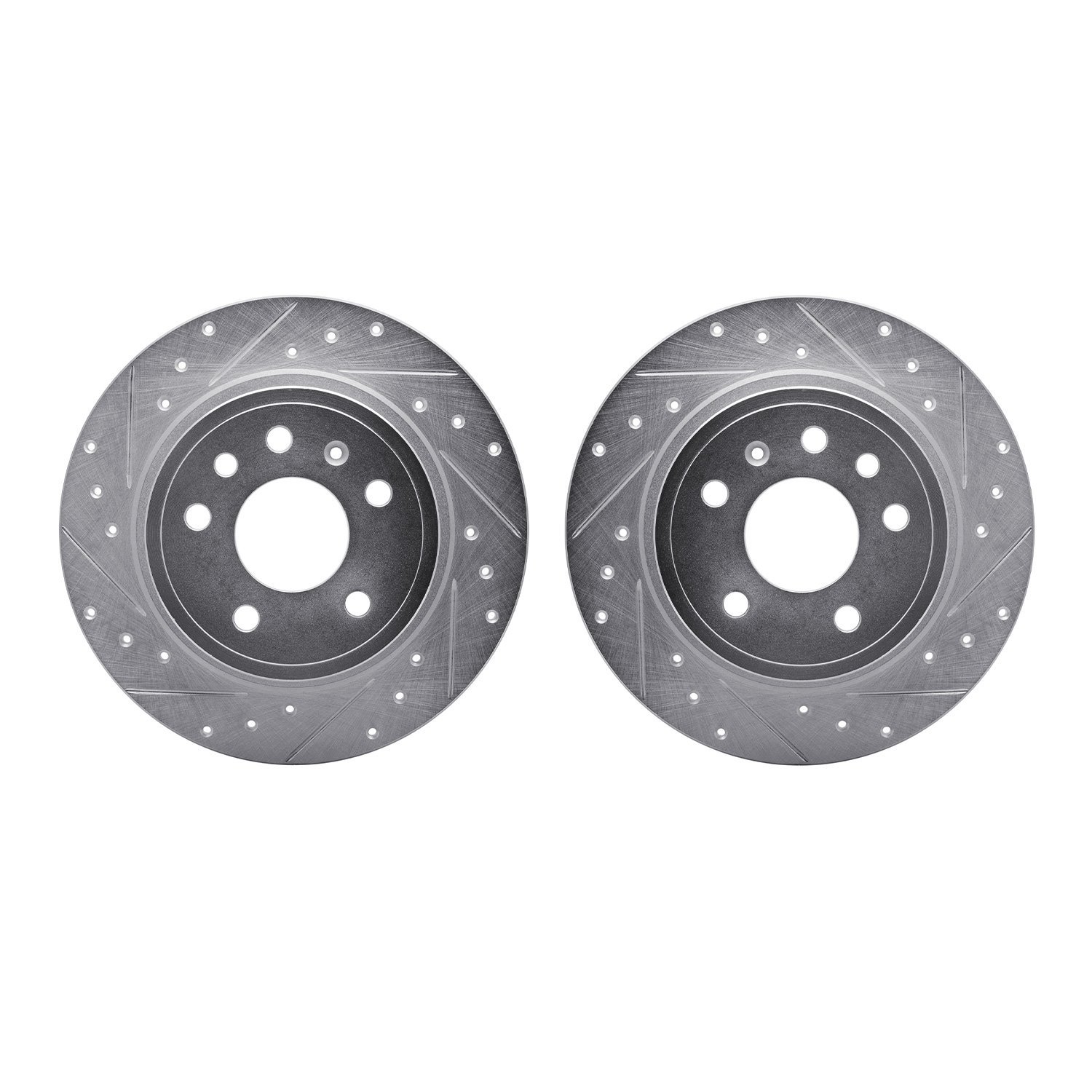 Drilled/Slotted Brake Rotors [Silver], 1999-2010 GM