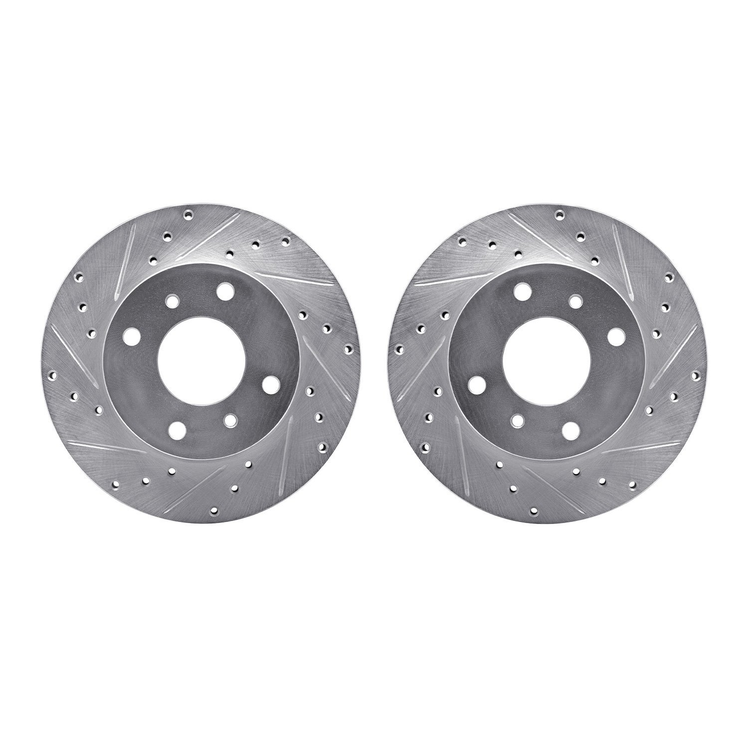 Drilled/Slotted Brake Rotors [Silver], 1989-2013 Multiple