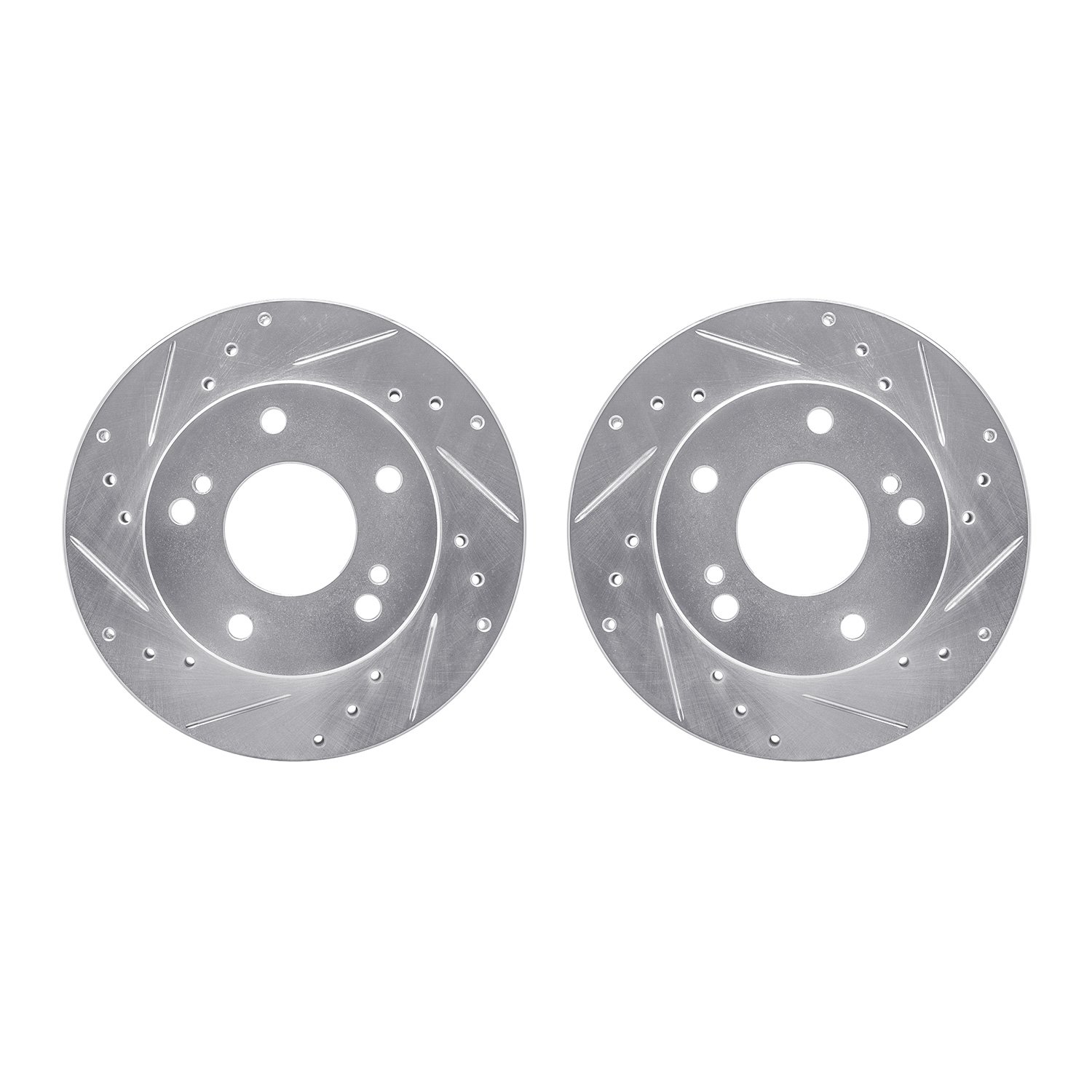 Drilled/Slotted Brake Rotors [Silver], 1994-1996 Infiniti/Nissan