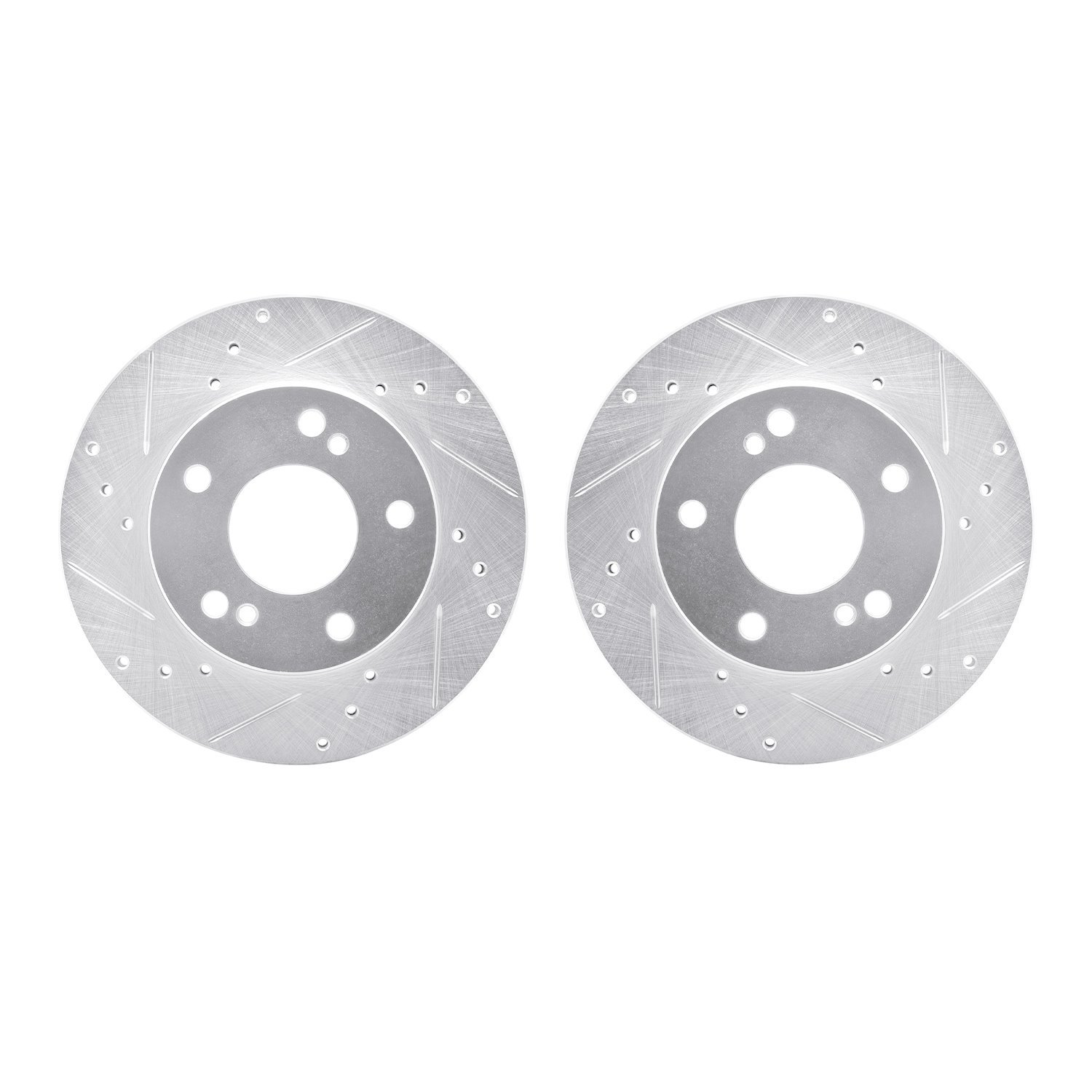 Drilled/Slotted Brake Rotors [Silver], 1996-1998 Infiniti/Nissan