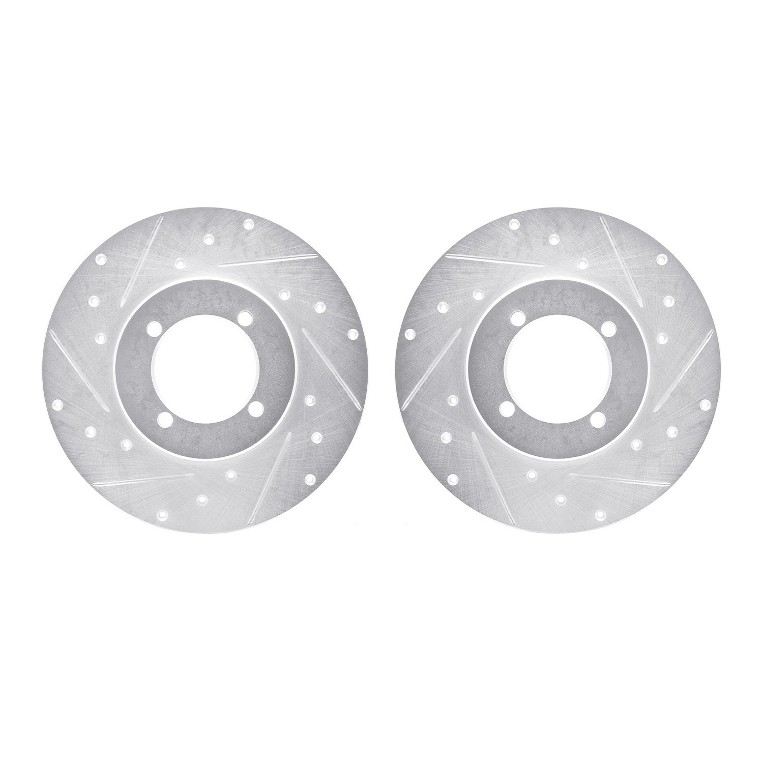 Drilled/Slotted Brake Rotors [Silver], 1970-1973 Infiniti/Nissan